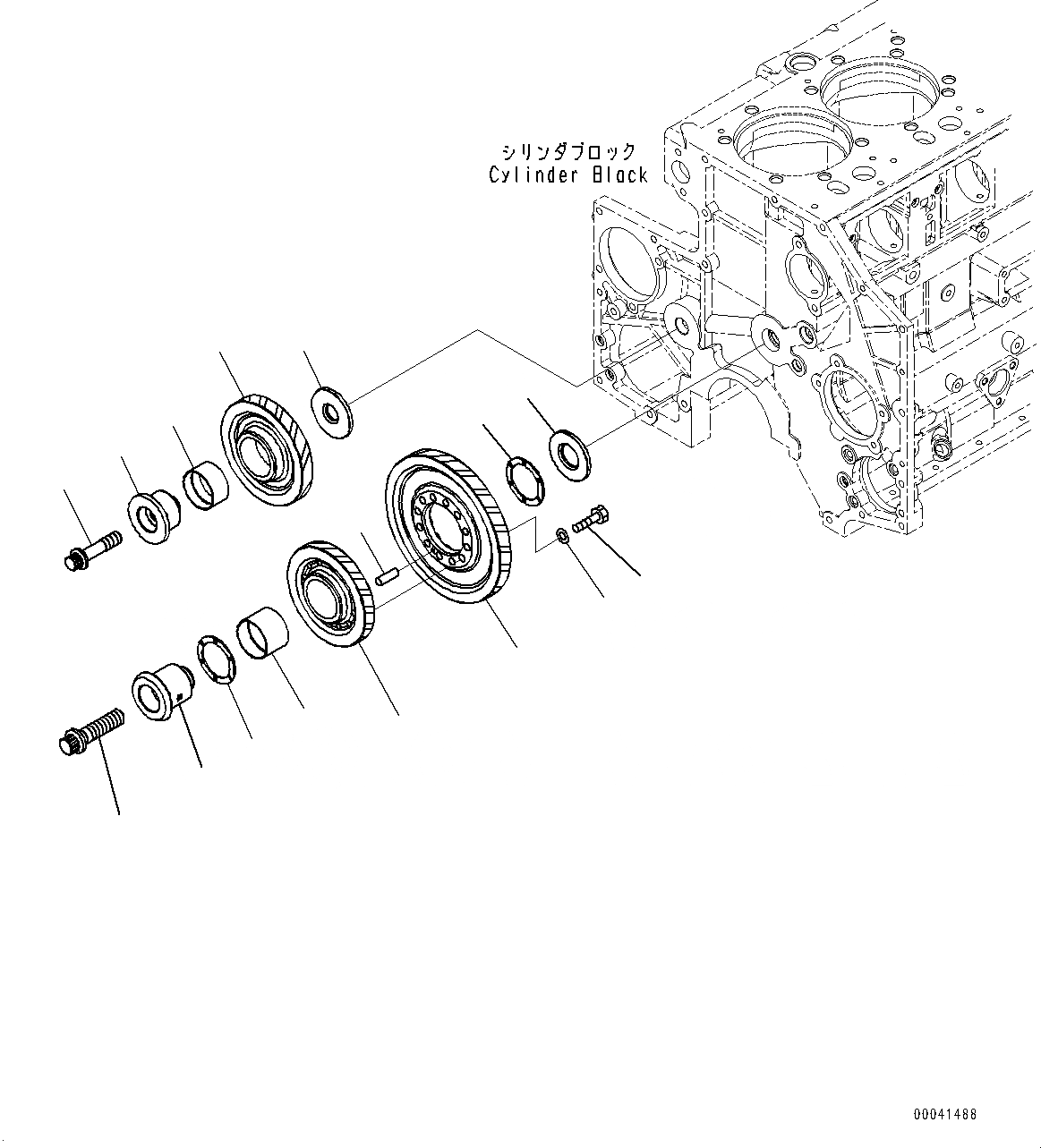 Схема запчастей Komatsu SAA6D140E-5H - IDLE ПРИВОДS (№78-) IDLE ПРИВОДS