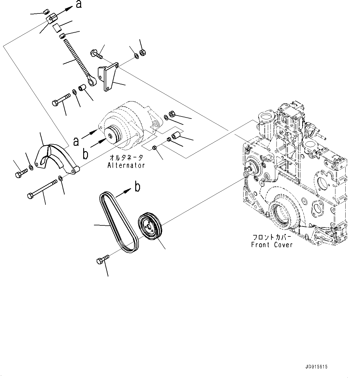 Схема запчастей Komatsu SAA6D140E-5H - ГЕНЕРАТОР, ЭЛЕМЕНТЫ КРЕПЛЕНИЯ (№78-) ГЕНЕРАТОР, 9AMP., ДЛЯ СТРАН ЕС БЕЗОПАСН. REGULATION