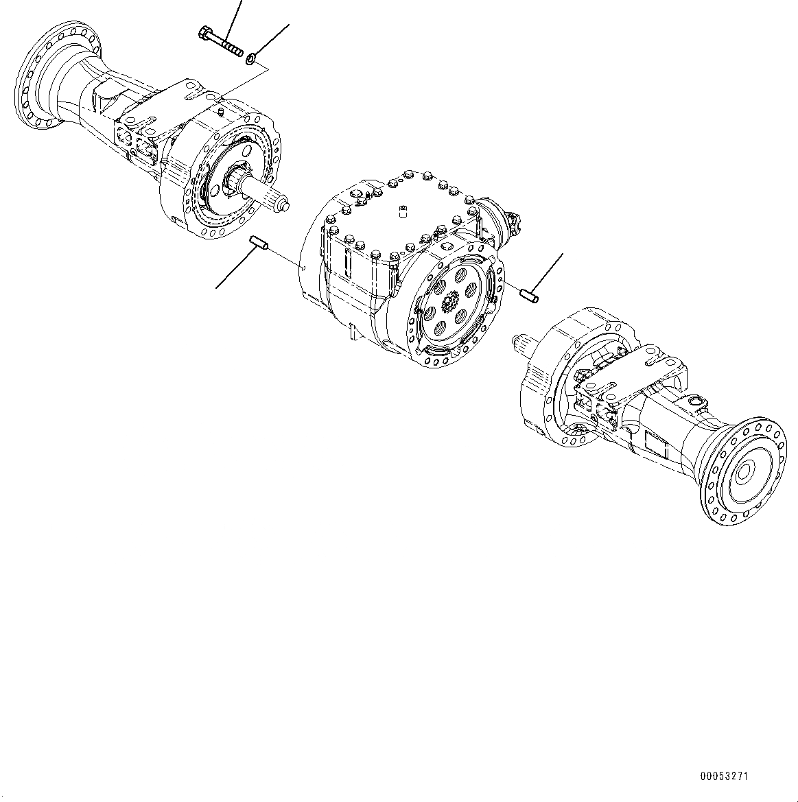 Схема запчастей Komatsu WA380-6 - ПЕРЕДНИЙ МОСТ, КОЖУХ КРЕПЛЕНИЕ (№99-) ПЕРЕДНИЙ МОСТ, С САМОБЛОКИР. ДИФФЕРЕНЦ.