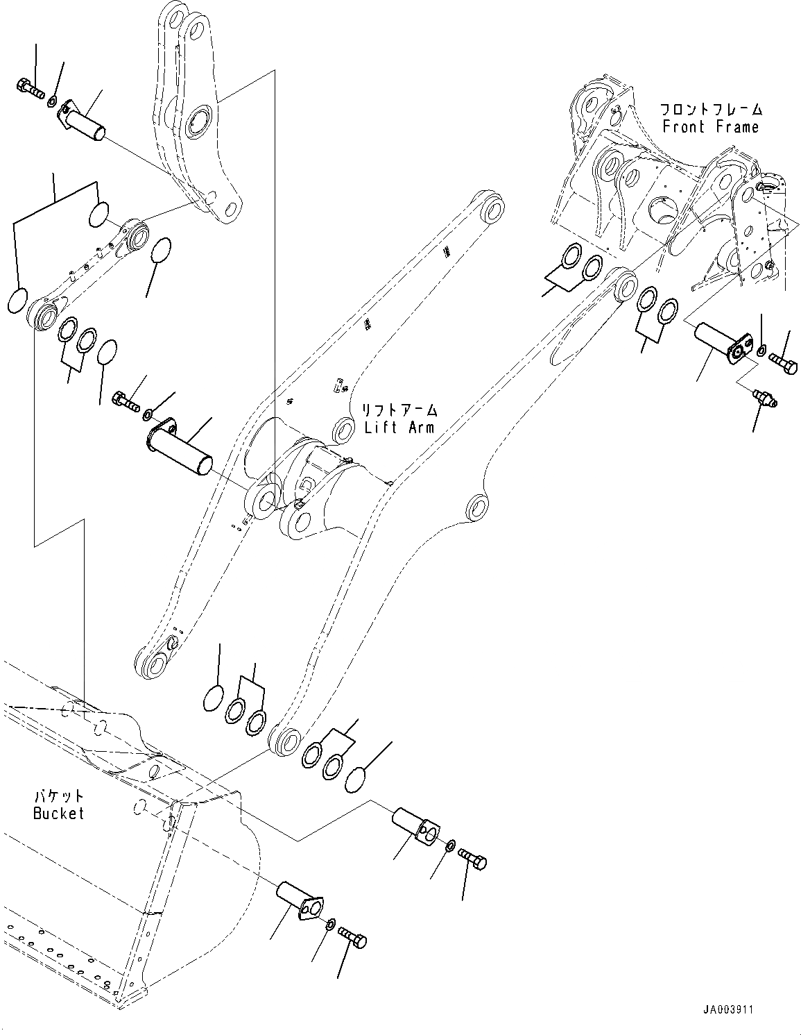 Схема запчастей Komatsu WA380-6 - РУКОЯТЬ И BELL CRANK, ТРУБЫ СТРЕЛЫ (/) (№99-) РУКОЯТЬ И BELL CRANK, С АВТОМАТИЧ.-СИСТ. СМАЗКИ СИСТЕМА