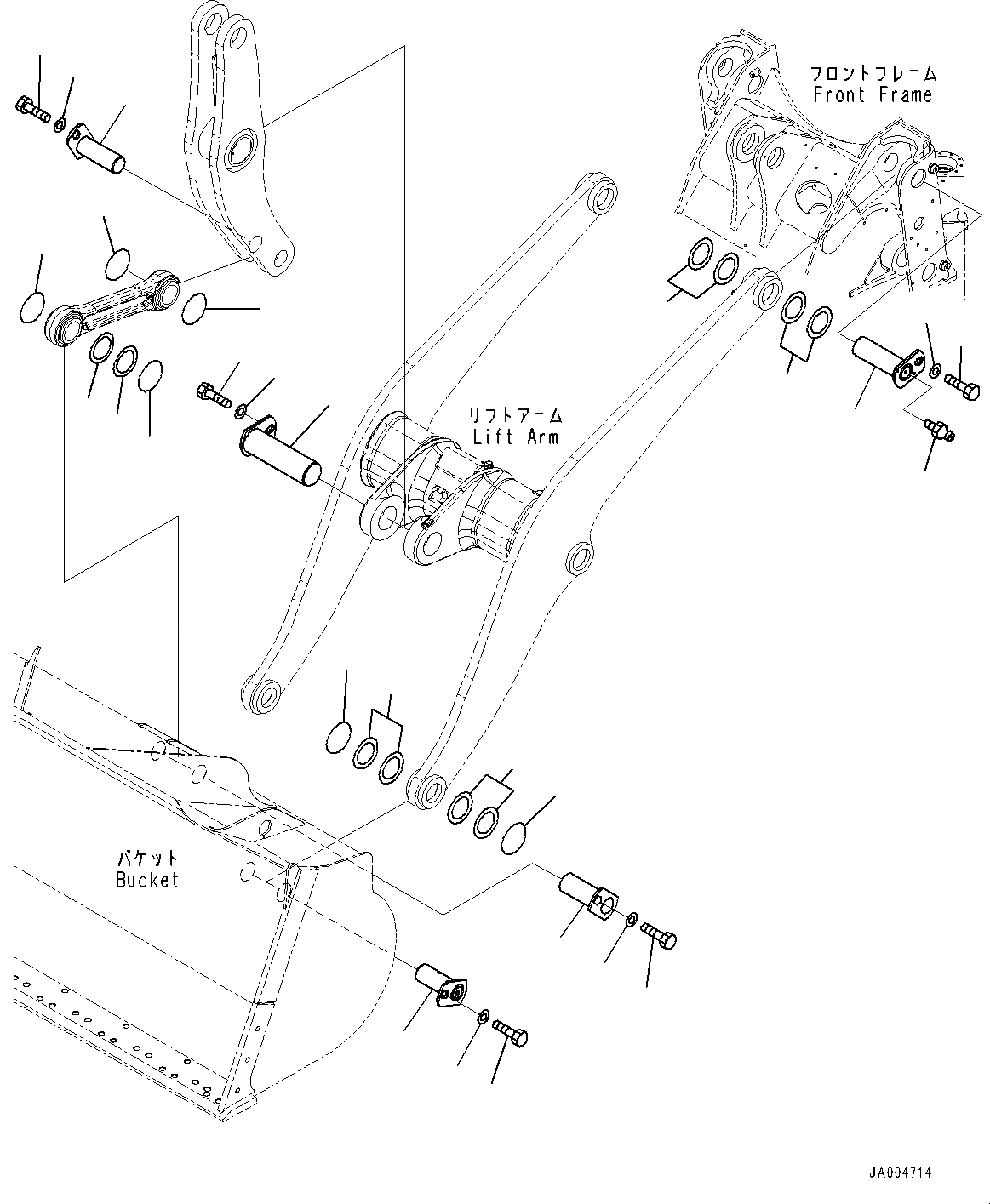 Схема запчастей Komatsu WA380-6 - РУКОЯТЬ И BELL CRANK, ТРУБЫ СТРЕЛЫ (/) (№-) РУКОЯТЬ И BELL CRANK, С АВТОМАТИЧ.-СИСТ. СМАЗКИ СИСТЕМА