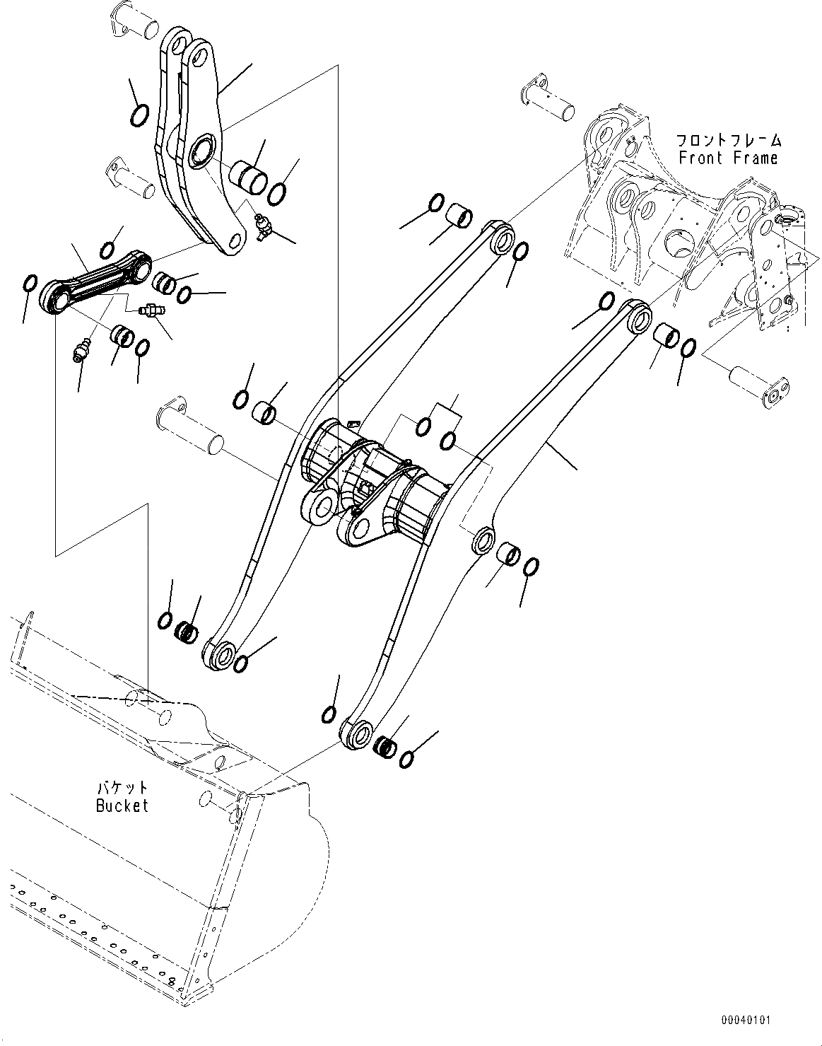 Схема запчастей Komatsu WA380-6 - РУКОЯТЬ И BELL CRANK, ДЛЯ 2-Х СЕКЦИОНН. КЛАПАН ARRANGEMENT, СТРЕЛА, BELL CRANK И СОЕДИНИТЕЛЬН. ЗВЕНО (№99-) РУКОЯТЬ И BELL CRANK, ДЛЯ 2-Х СЕКЦИОНН. КЛАПАН ARRANGEMENT