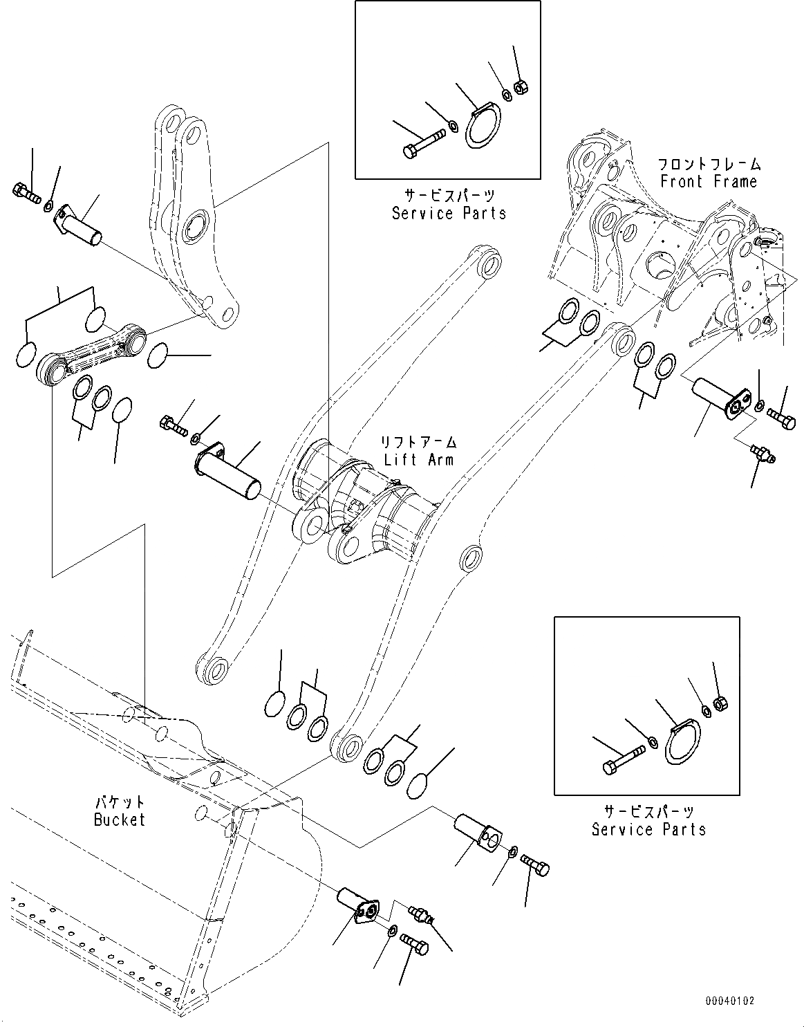 Схема запчастей Komatsu WA380-6 - РУКОЯТЬ И BELL CRANK, ДЛЯ 2-Х СЕКЦИОНН. КЛАПАН ARRANGEMENT, ТРУБЫ СТРЕЛЫ (№99-) РУКОЯТЬ И BELL CRANK, ДЛЯ 2-Х СЕКЦИОНН. КЛАПАН ARRANGEMENT