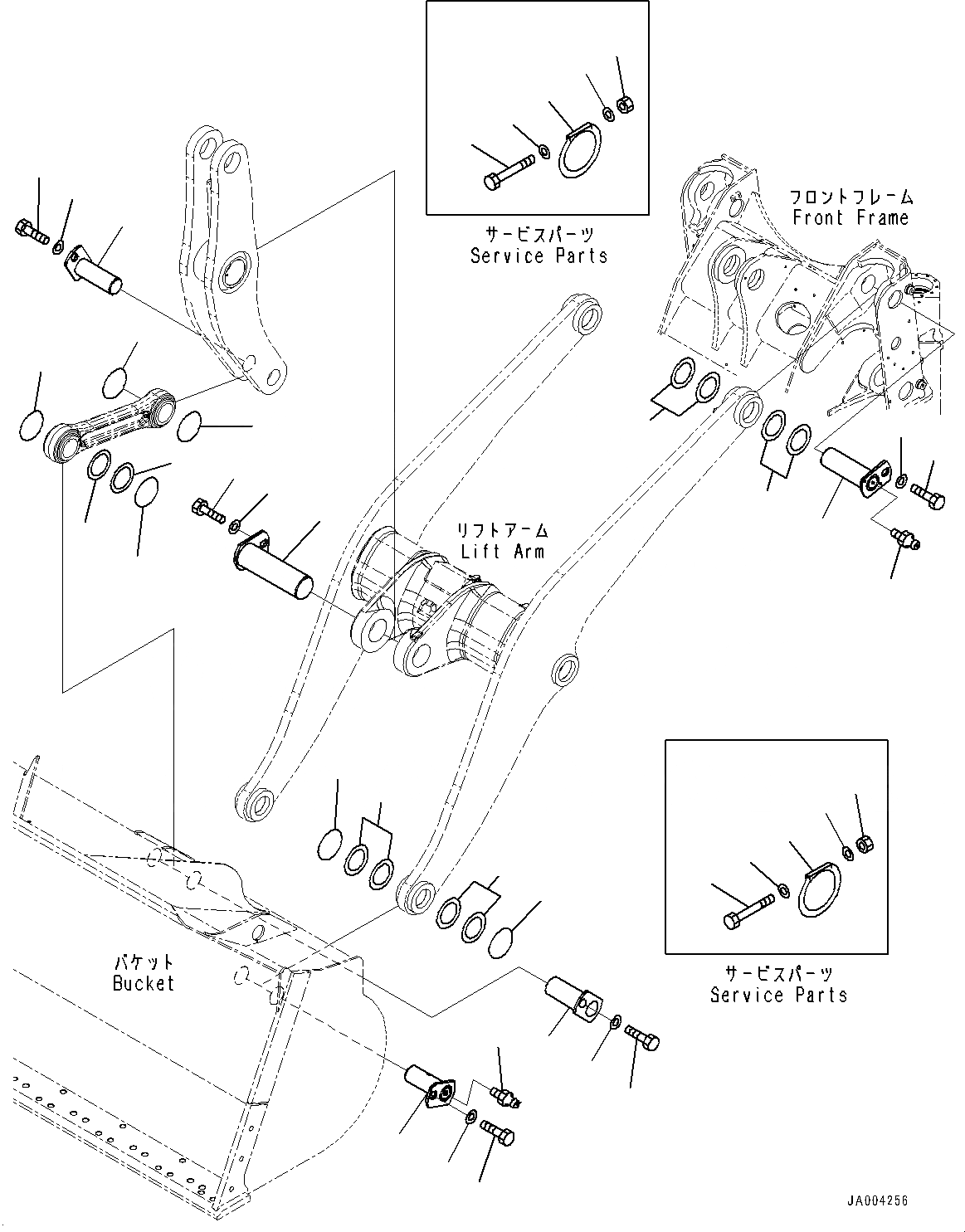 Схема запчастей Komatsu WA380-6 - РУКОЯТЬ И BELL CRANK, ДЛЯ 2-Х СЕКЦИОНН. КЛАПАН ARRANGEMENT, ТРУБЫ СТРЕЛЫ (№-) РУКОЯТЬ И BELL CRANK, ДЛЯ 2-Х СЕКЦИОНН. КЛАПАН ARRANGEMENT