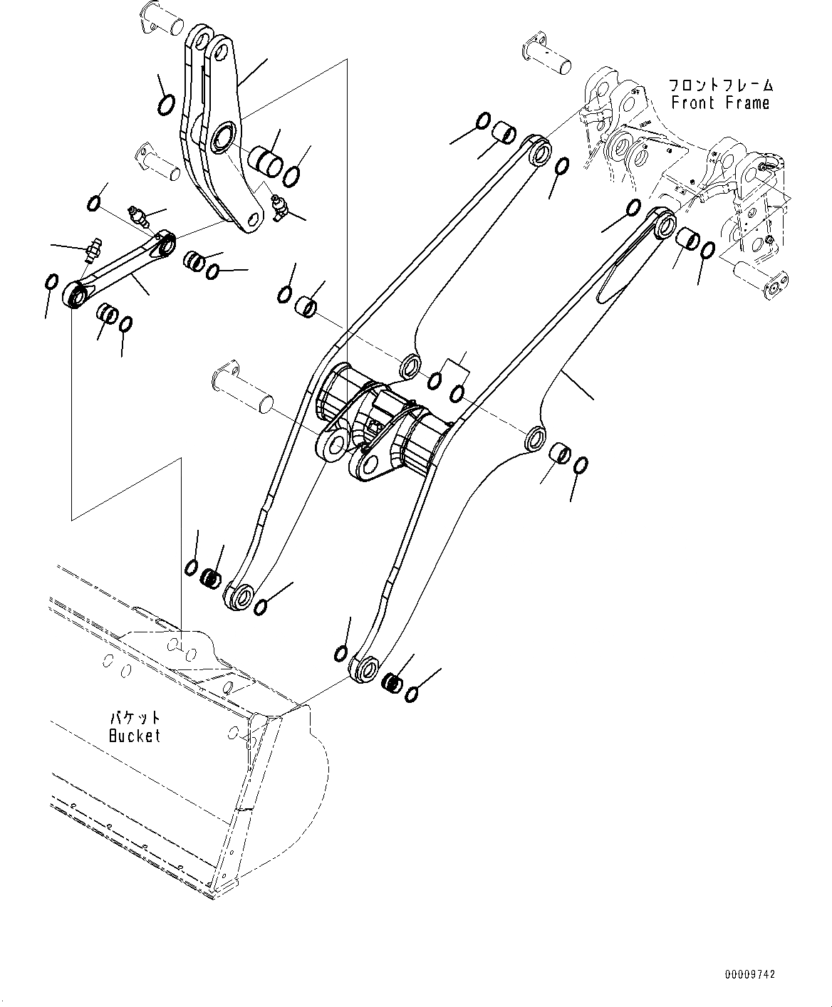 Схема запчастей Komatsu WA380-6 - РУКОЯТЬ И BELL CRANK, ДЛЯ ВЫСОК. ПОДЪЕМА, ДЛЯ 2-Х СЕКЦИОНН. КЛАПАН ARRANGEMENT, СТРЕЛА, BELL CRANK И СОЕДИНИТЕЛЬН. ЗВЕНО (№99-) РУКОЯТЬ И BELL CRANK, ДЛЯ ВЫСОК. ПОДЪЕМА, ДЛЯ 2-Х СЕКЦИОНН. КЛАПАН ARRANGEMENT