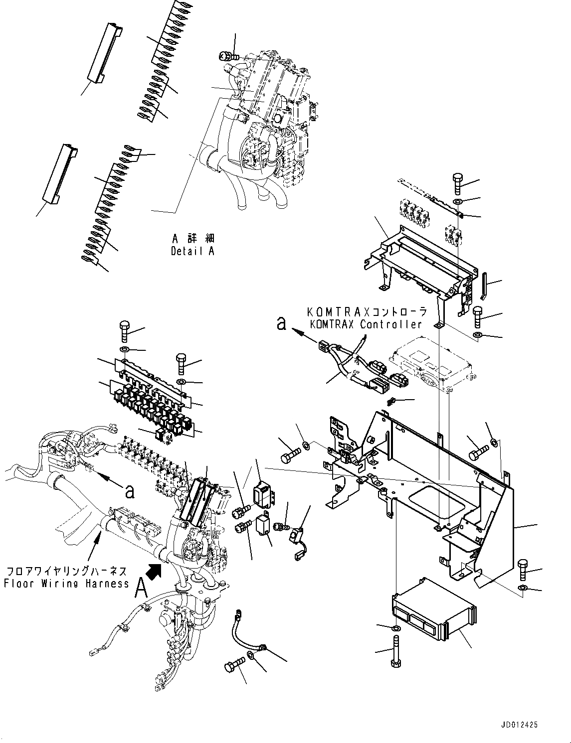 Схема запчастей Komatsu WA380-6 - СИСТЕМА ROPS, ЭЛЕКТРИЧ. ЧАСТИ (№99-) СИСТЕМА ROPS