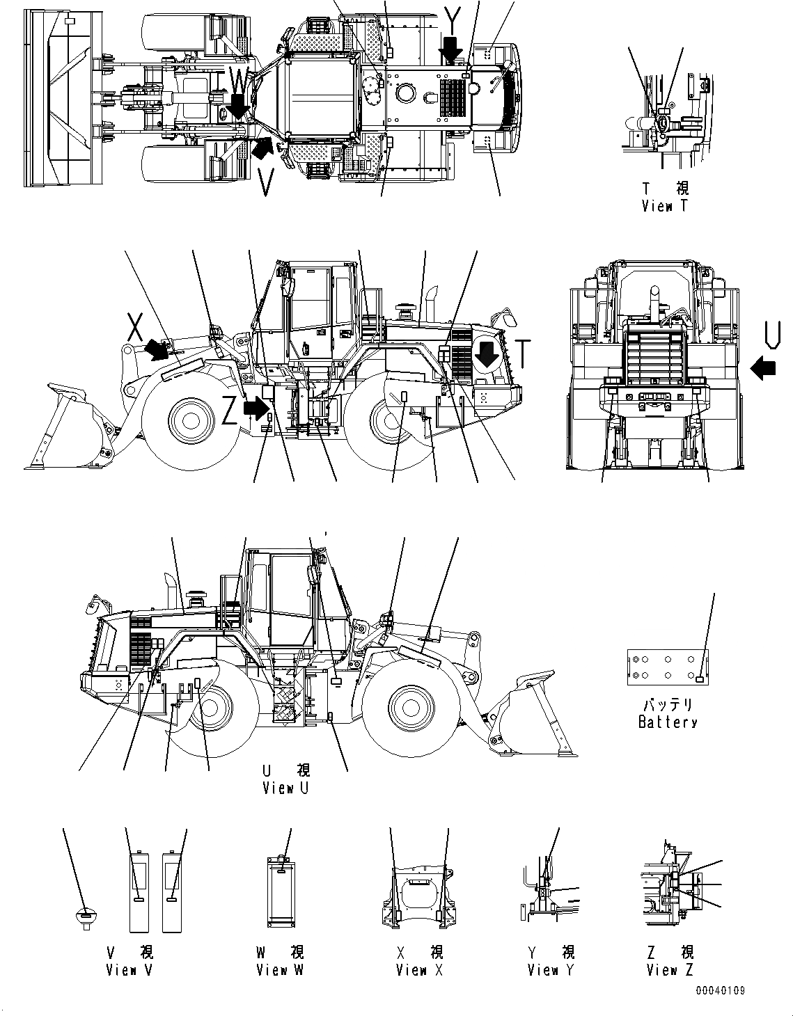 Схема запчастей Komatsu WA380-6 - ТАБЛИЧКИ, EXTERIOR (№8-) ТАБЛИЧКИ, АНГЛ., США И PUERTO RICO