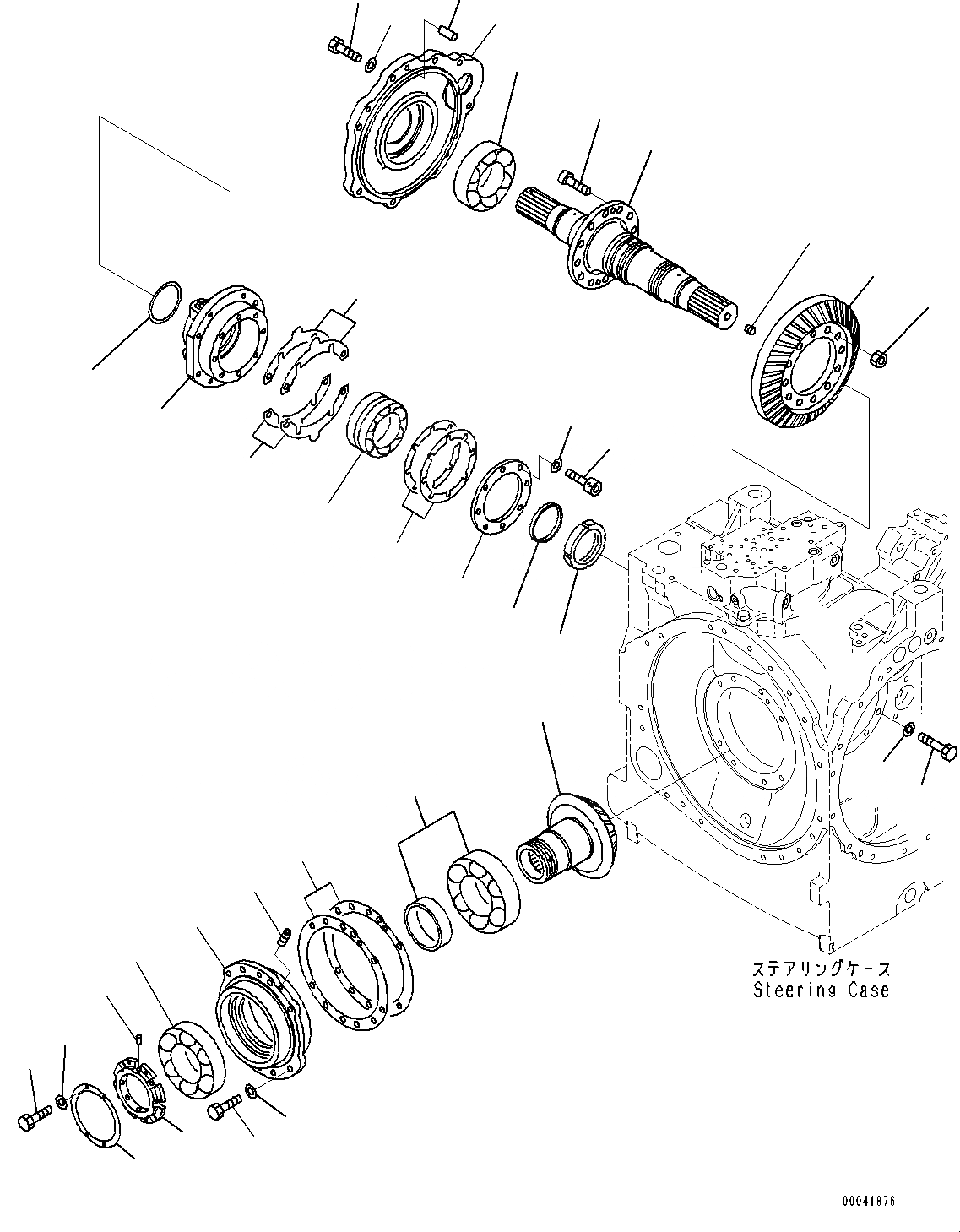 Схема запчастей Komatsu D155AX-6 - СИЛОВАЯ ПЕРЕДАЧА, КОНИЧЕСКАЯ ПЕРЕДАЧА С ВАЛОМ (№88-) СИЛОВАЯ ПЕРЕДАЧА