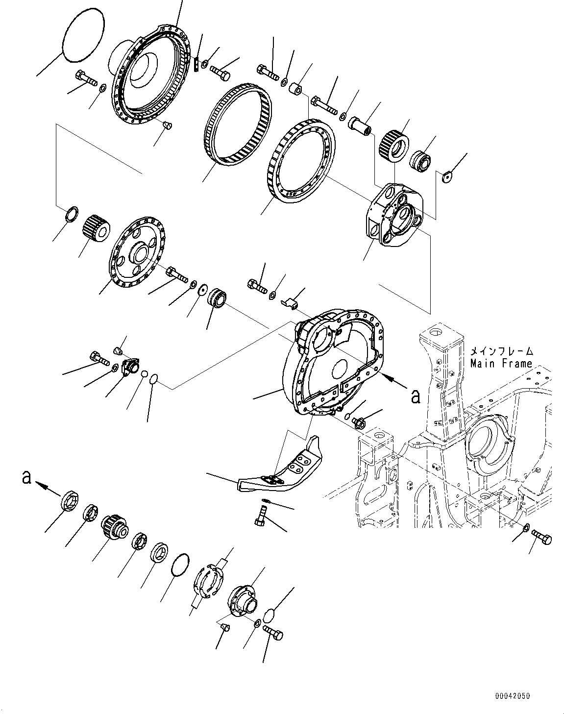 Схема запчастей Komatsu D155AX-6 - КОНЕЧНАЯ ПЕРЕДАЧА, FINAL КОРПУС ШЕСТЕРЕНН. ПЕРЕДАЧИ ПРАВ. (№88-8) КОНЕЧНАЯ ПЕРЕДАЧА