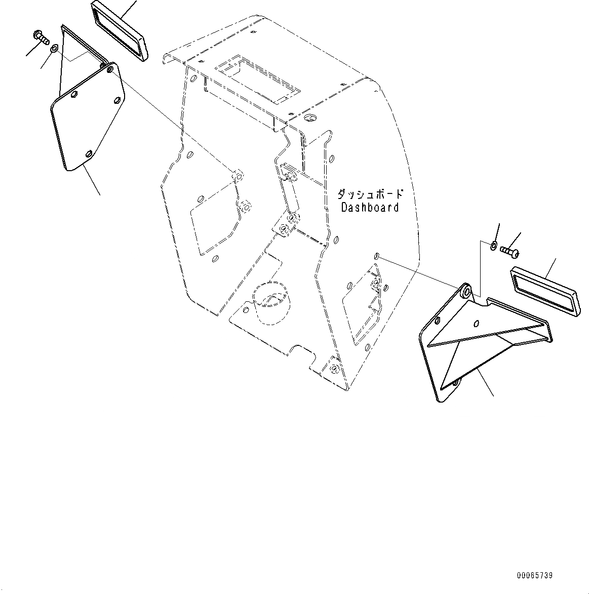 Схема запчастей Komatsu D155AX-6 - ПРИБОРНАЯ ПАНЕЛЬ, FOOTREST (№88-) ПРИБОРНАЯ ПАНЕЛЬ, ДЛЯ KOMTRAX, GPRS