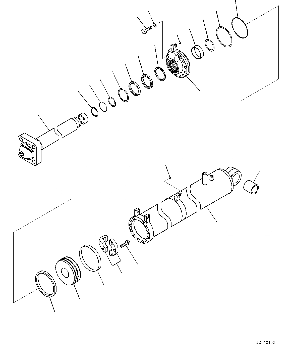Схема запчастей Komatsu D155AX-6 - DOZER ЦИЛИНДР ПЕРЕКОСА ОТВАЛА (№88-) DOZER ЦИЛИНДР ПЕРЕКОСА ОТВАЛА, ДЛЯ SIGMADOZER