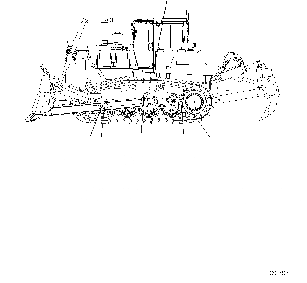 Схема запчастей Komatsu D155AX-6 - BALANCING MARK (№88-) BALANCING MARK