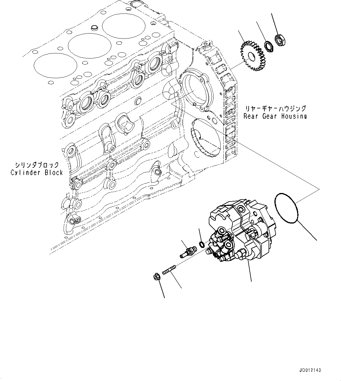 Схема запчастей Komatsu SAA6D107E-1D - ТОПЛИВН. НАСОС (№7-) ТОПЛИВН. НАСОС