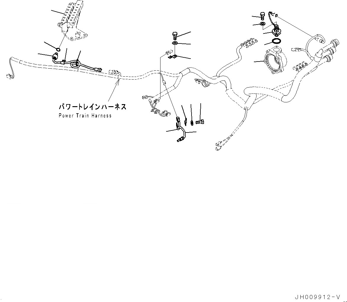 Схема запчастей Komatsu D375A-6 - ЭЛЕКТРИЧ. ПРОВОДКА ДЛЯ POWERTRAIN УПРАВЛ-Е, ДАТЧИК (№-) ЭЛЕКТРИЧ. ПРОВОДКА ДЛЯ POWERTRAIN УПРАВЛ-Е, С VHMS