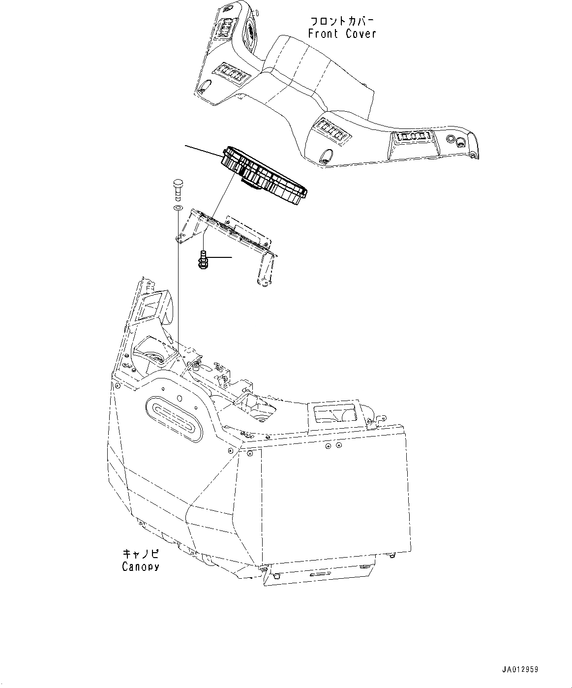 Схема запчастей Komatsu WA430-6 - СИСТЕМА ROPS, МОНИТОР (№-) СИСТЕМА ROPS