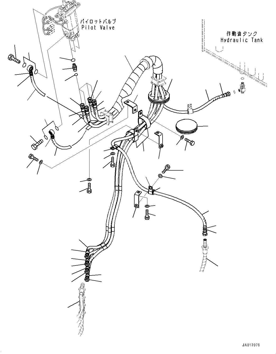 Схема запчастей Komatsu WA430-6 - УПРАВЛЕНИЕ ПОГРУЗКОЙ БЛОК, КЛАПАН PPCТРУБЫ (/) (№-) УПРАВЛЕНИЕ ПОГРУЗКОЙ БЛОК, -РЫЧАГ