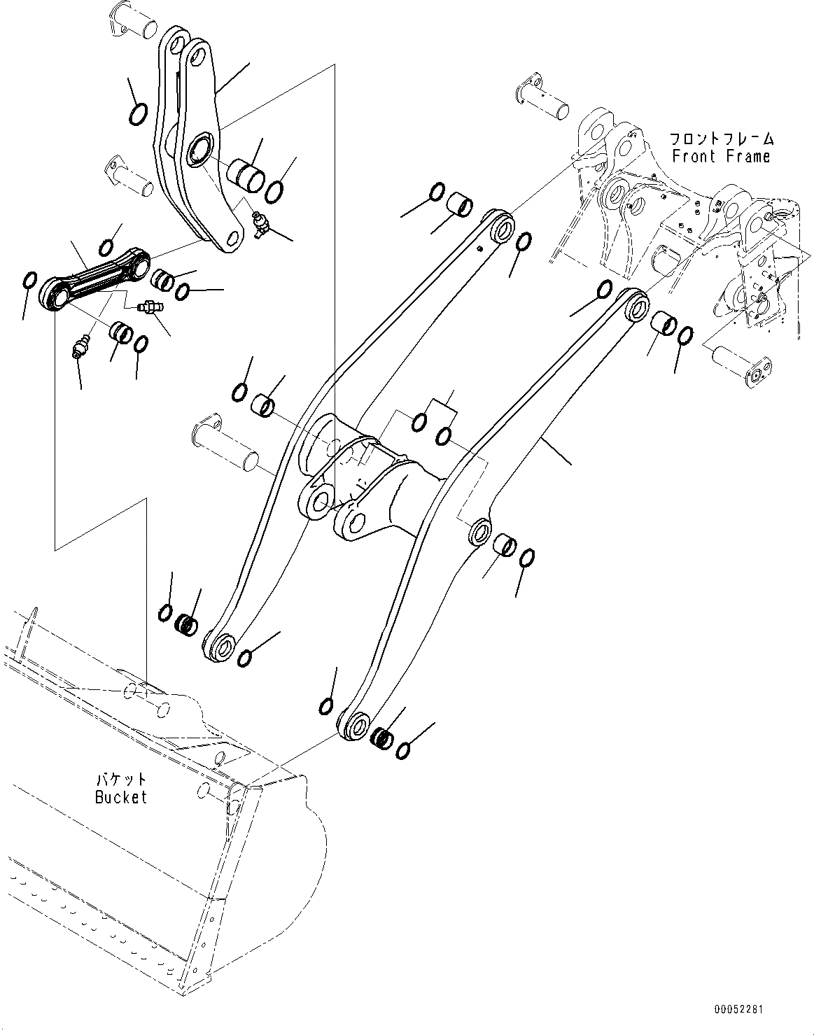 Схема запчастей Komatsu WA430-6 - РУКОЯТЬ И BELL CRANK, СТРЕЛА, BELL CRANK И СОЕДИНИТЕЛЬН. ЗВЕНО (№-) РУКОЯТЬ И BELL CRANK, С 2-Х СЕКЦИОНН. УПРАВЛЯЮЩ. КЛАПАН, ПОГРУЗ. METER