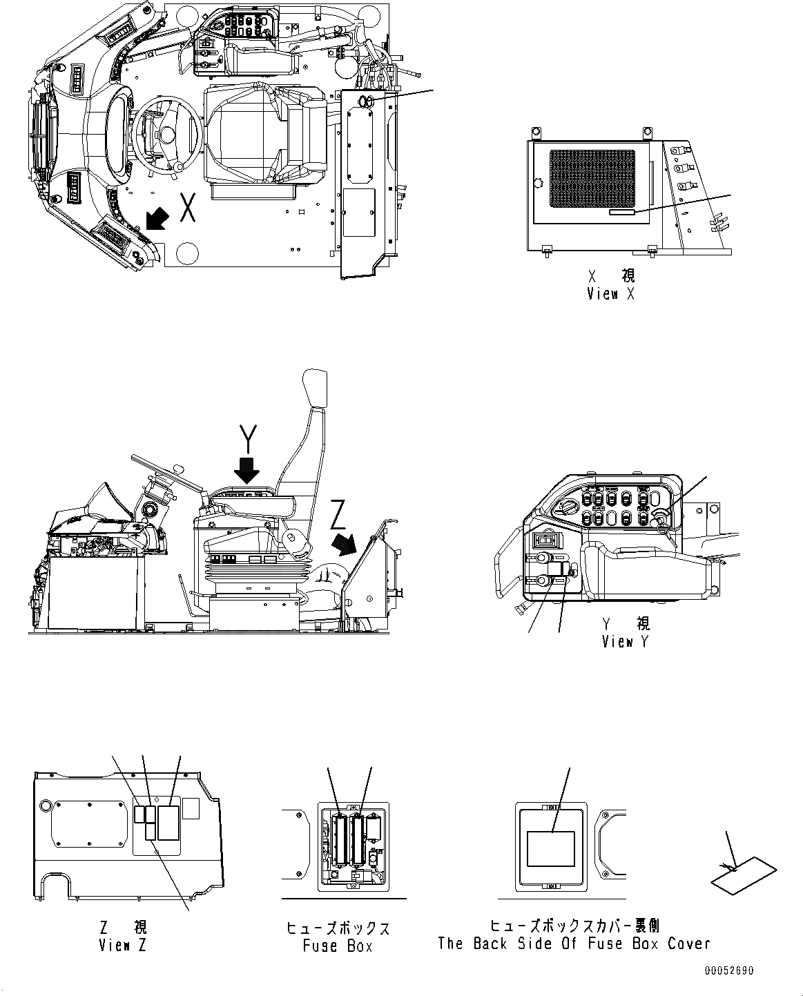 Схема запчастей Komatsu WA430-6 - МАРКИРОВКА, ИНТЕРЬЕР (№-) МАРКИРОВКА, АНГЛ., ДЛЯ СТРАН ЕС НОВ. NOISE ARRANGEMENT 