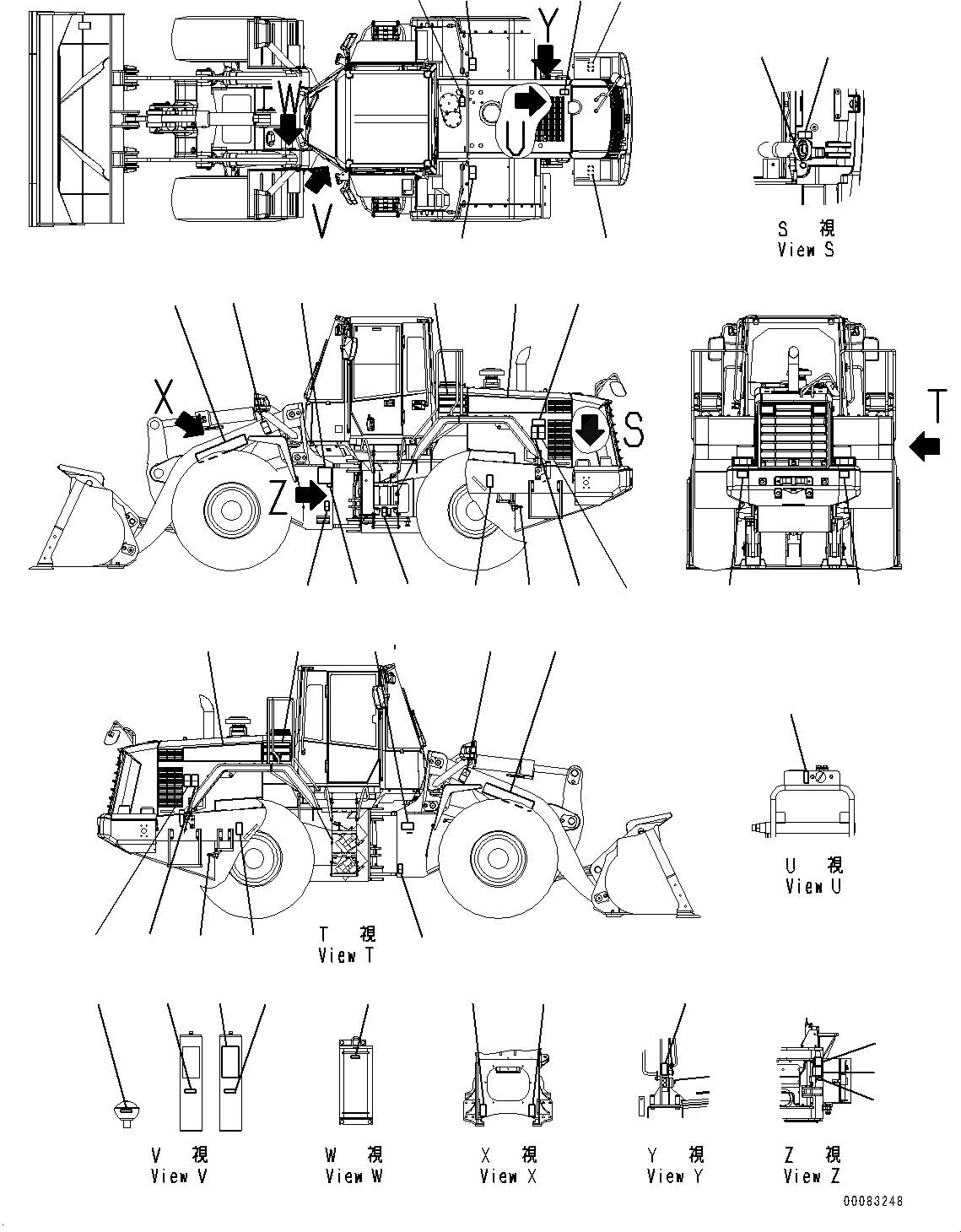 Схема запчастей Komatsu WA430-6 - МАРКИРОВКА, EXTERIOR (№-) МАРКИРОВКА, АНГЛ., PICTORIAL ТИП