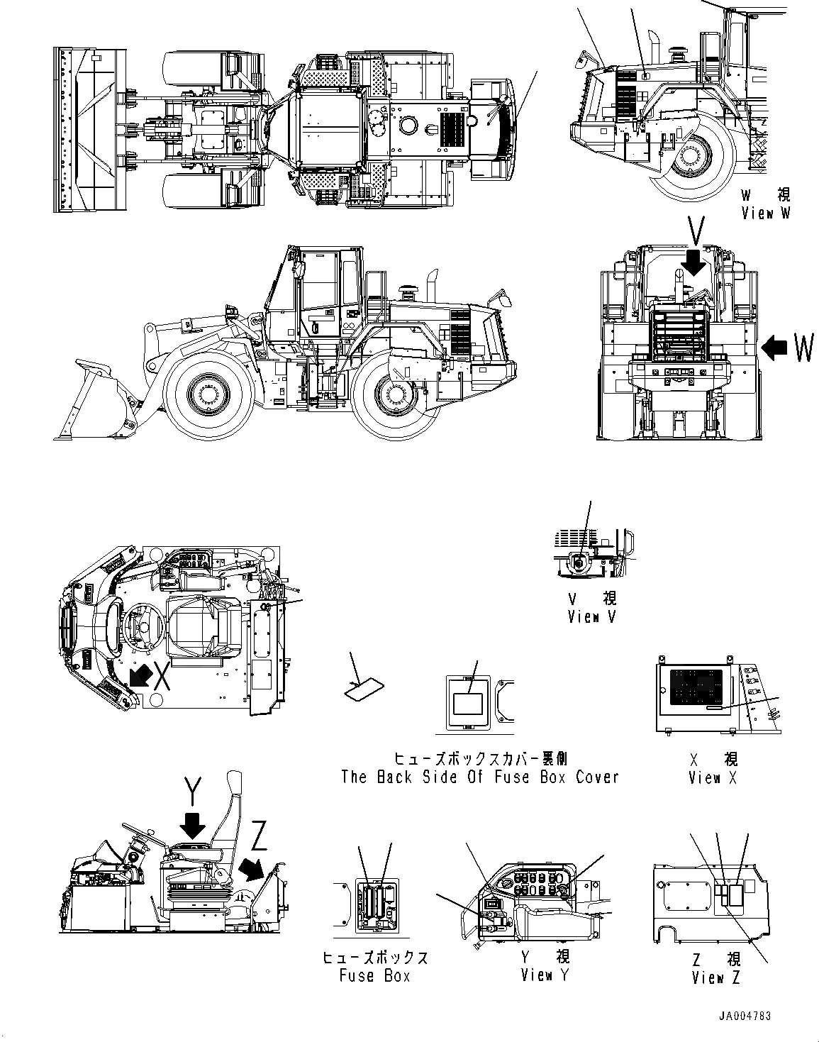 Схема запчастей Komatsu WA430-6 - МАРКИРОВКА, ИНТЕРЬЕР (№-) МАРКИРОВКА, АНГЛ., ДЛЯ EC REGULATION ARRANGEMENT, ЕС НОВ. NOISE ARRANGEMENT 