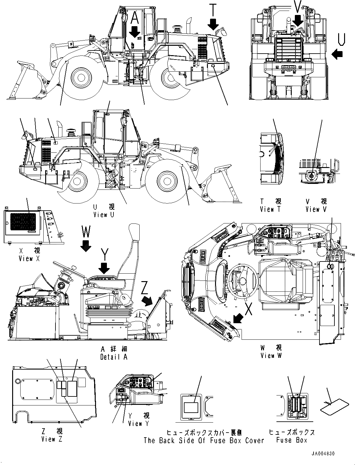 Схема запчастей Komatsu WA430-6 - МАРКИРОВКА, ИНТЕРЬЕР (№-) МАРКИРОВКА, ТУРЦИЯ-АНГЛ., ДЛЯ EXTRA BAD ТОПЛИВН. И ПЛОХ. ТОПЛИВО СПЕЦ-ЯIFICATION, ВОДН.+DUST, ДОПОЛН. ФИЛЬТР., ЕС НОВ. NOISE A