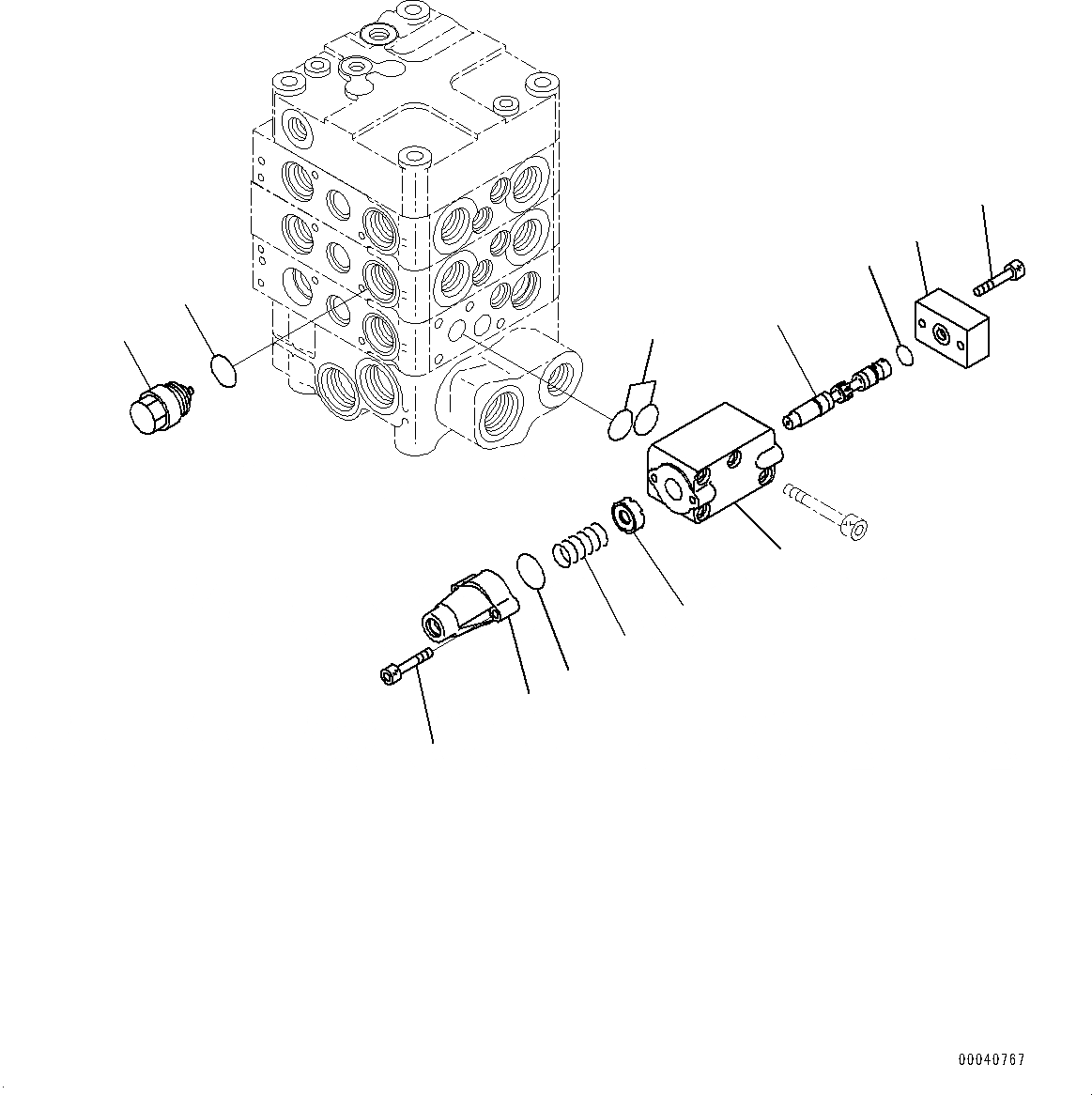 Схема запчастей Komatsu WA430-6 - ГИДРАВЛ УПРАВЛЯЮЩ. КЛАПАН, -КЛАПАН (7/8) (№-) ГИДРАВЛ УПРАВЛЯЮЩ. КЛАПАН, 2-Х СЕКЦИОНН.