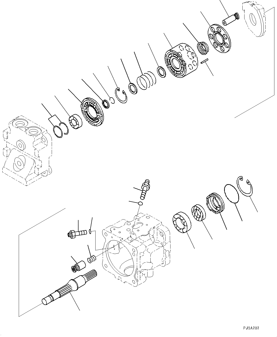 Схема запчастей Komatsu WA430-6 - ГИДР. НАСОС., НАСОС ВЕНТИЛЯТОРА (/) (№-99) ГИДР. НАСОС.