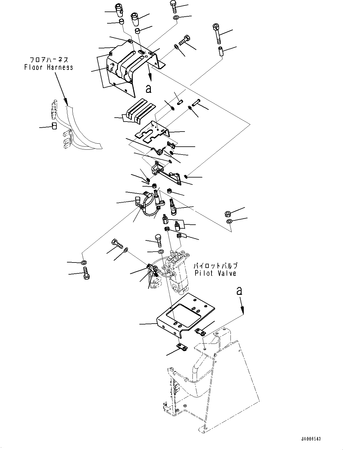 Схема запчастей Komatsu WA430-6 - УПРАВЛЕНИЕ ПОГРУЗКОЙ БЛОК, РЫЧАГ (№-) УПРАВЛЕНИЕ ПОГРУЗКОЙ БЛОК, -РЫЧАГ