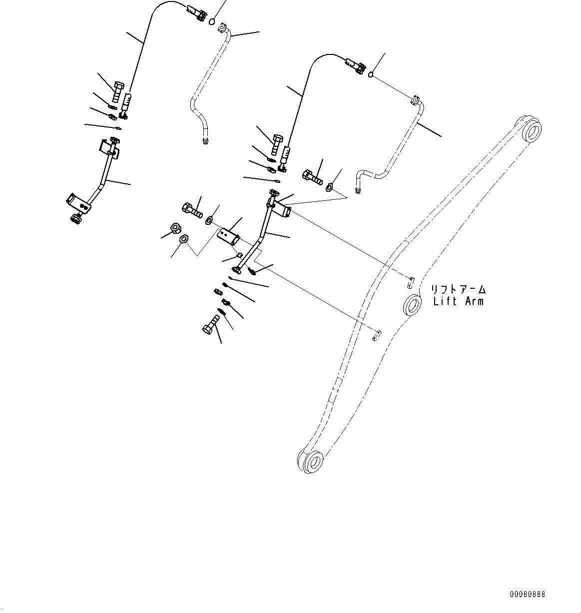 Схема запчастей Komatsu WA430-6 - РУКОЯТЬ И BELL CRANK, ТРУБЫ СТРЕЛЫ (№-) РУКОЯТЬ И BELL CRANK, С 3-Х СЕКЦ. КОНТР. КЛАПАНОМ