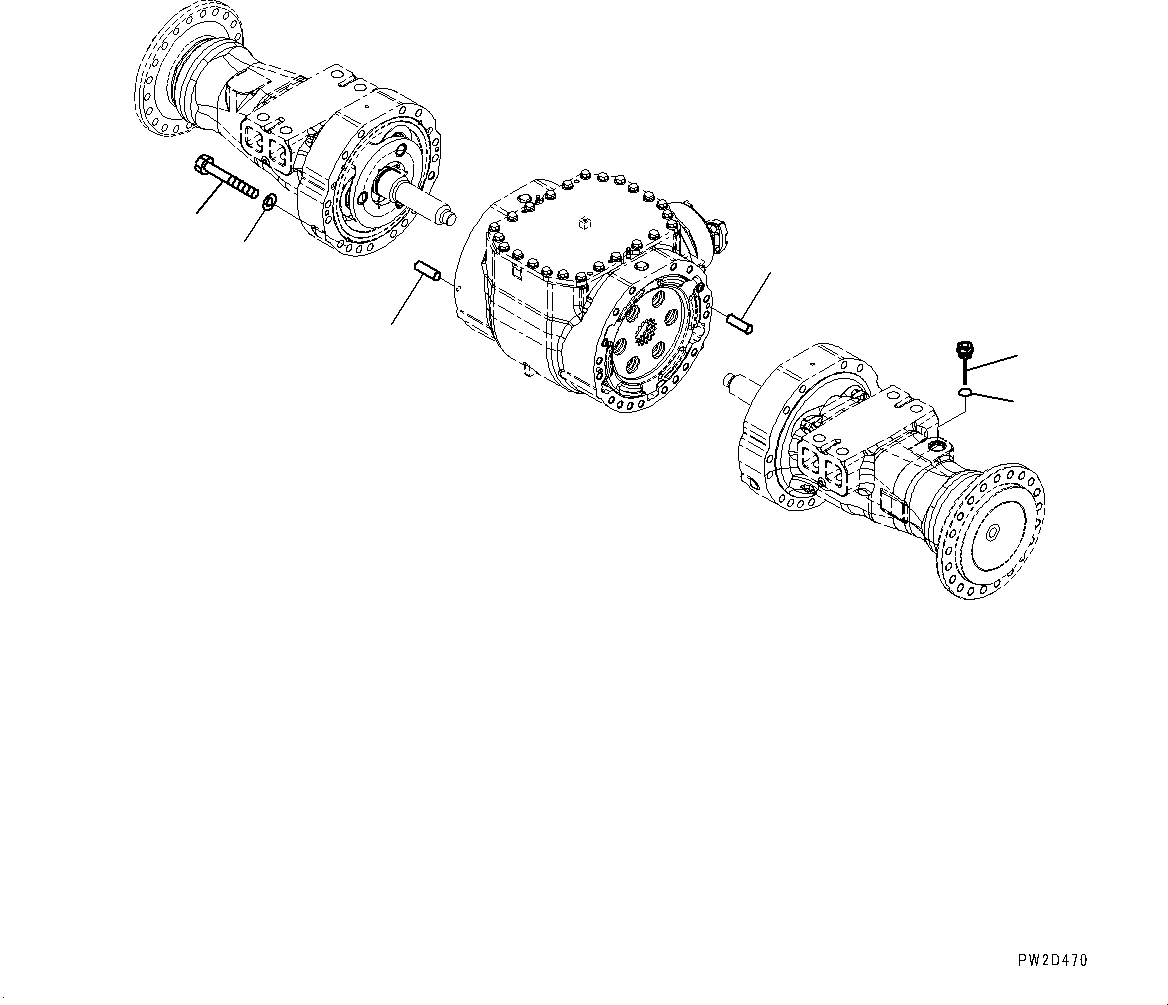 Схема запчастей Komatsu WA430-6 - ПЕРЕДНИЙ МОСТ, МАСЛ. ЩУП (№-) ПЕРЕДНИЙ МОСТ, БЕЗ САМОБЛОКИР. ДИФФЕРЕНЦ.