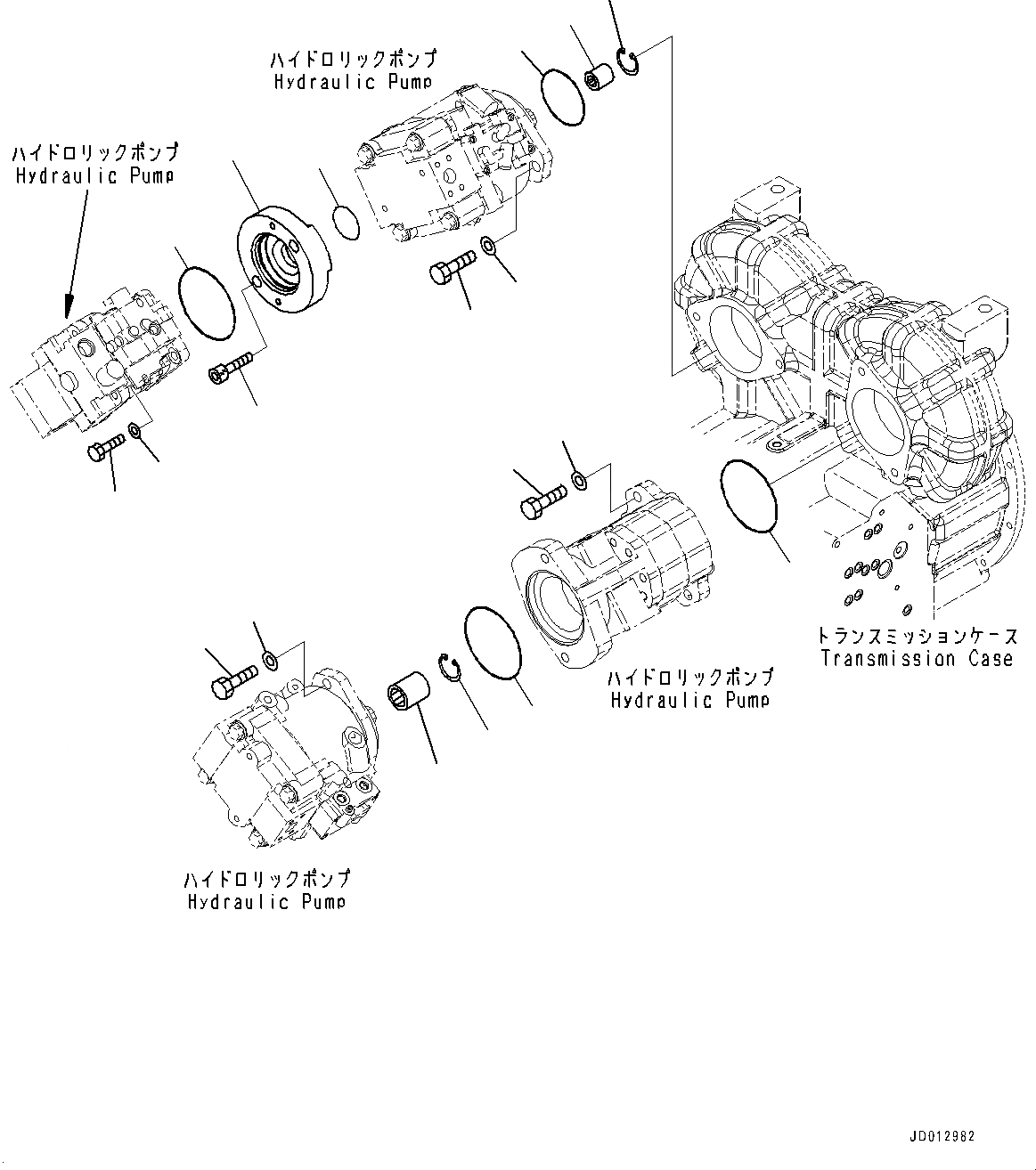 Схема запчастей Komatsu WA430-6 - ГИДР. НАСОС., ГИДРАВЛ МАСЛ. НАСОС КРЕПЛЕНИЕ (/) (№-) ГИДР. НАСОС.