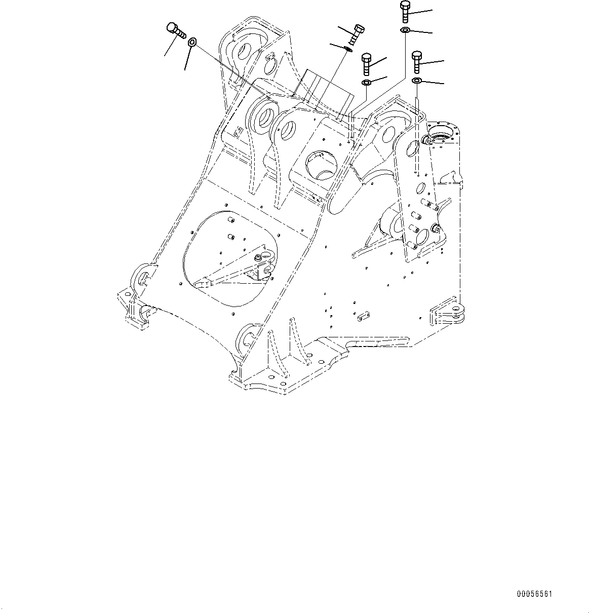 Схема запчастей Komatsu WA430-6 - СОЧЛ. СОЕД. БЛОКИР. BAR И РАМА COVER, КРЕПЛЕНИЕ (/) (№-) СОЧЛ. СОЕД. БЛОКИР. BAR И РАМА COVER, 2-Х СЕКЦИОНН., С POWERTRAIN НИЖН. ЗАЩИТА, ДЛЯ СЕВ. АМЕРИКИ