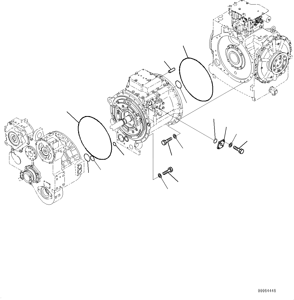 Схема запчастей Komatsu D155A-6R - СИЛОВАЯ ПЕРЕДАЧА, АКСЕССУАРЫ (№877-) СИЛОВАЯ ПЕРЕДАЧА