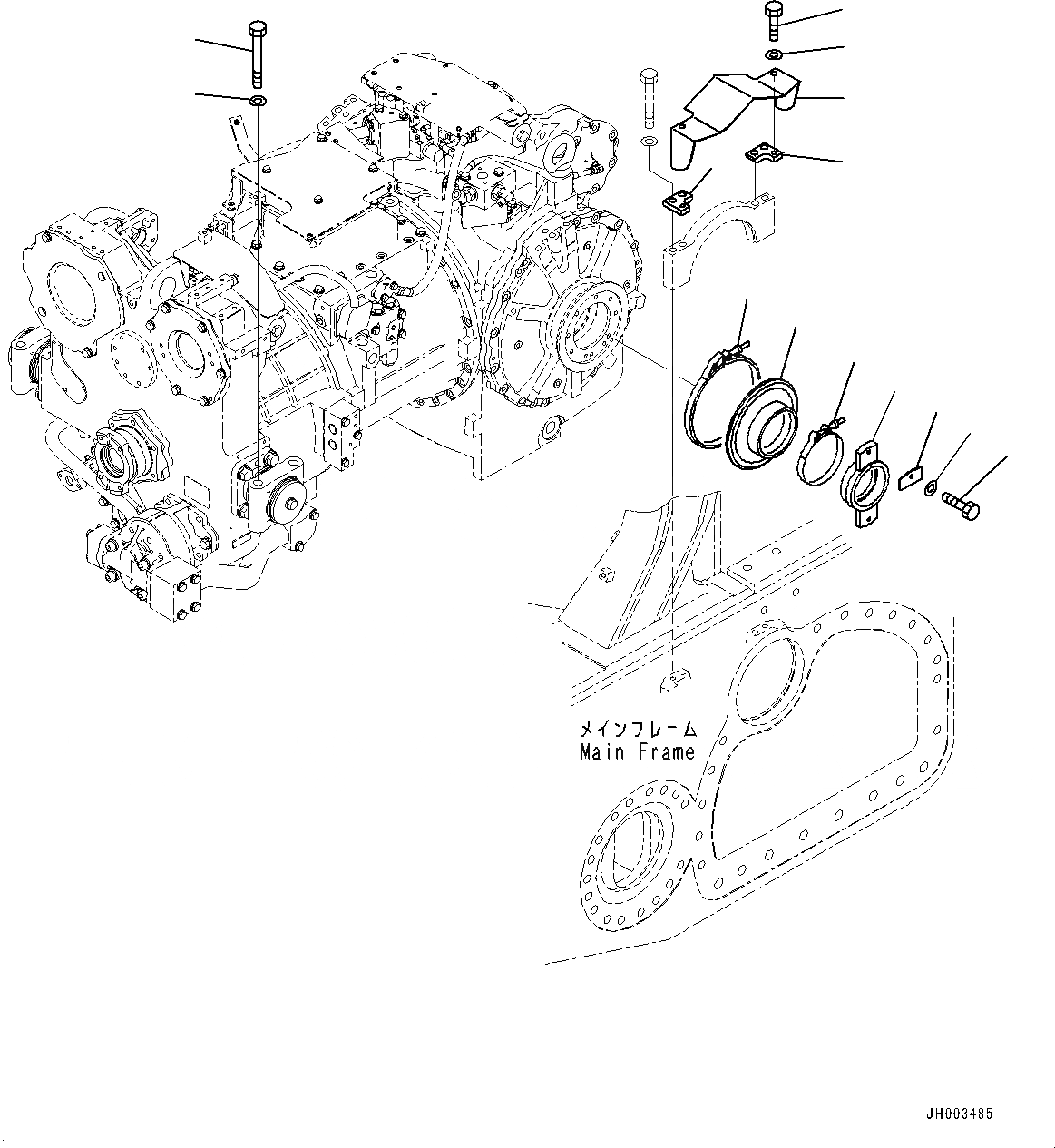 Схема запчастей Komatsu D155A-6R - СИЛОВАЯ ПЕРЕДАЧА КРЕПЛЕНИЕ (№877-) СИЛОВАЯ ПЕРЕДАЧА КРЕПЛЕНИЕ