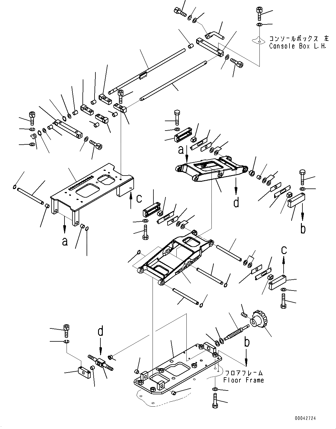 Схема запчастей Komatsu D155A-6R - ОСНОВН. КОНСТРУКЦИЯ, КОНСОЛЬ SLIDER (№877-) ОСНОВН. КОНСТРУКЦИЯ, ДЛЯ РЕГУЛИР. МНОГОСТОЕЧН. РЫХЛИТ., КАБИНА ROPS, KOMTRAX, GPRS