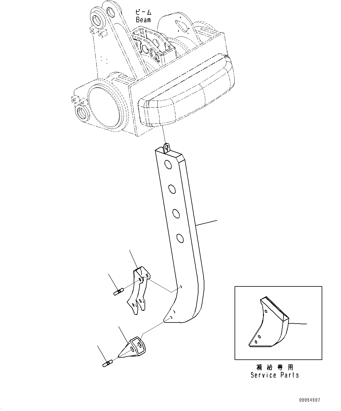 Схема запчастей Komatsu D155A-6R - РЫХЛИТЕЛЬ, SHANK И КОРОНКА РЫХЛИТЕЛЯ (№877-) РЫХЛИТЕЛЬ, РЕГУЛИР. ГИГАНТСК. РЫХЛИТ, БОЛЬШ. SHANK