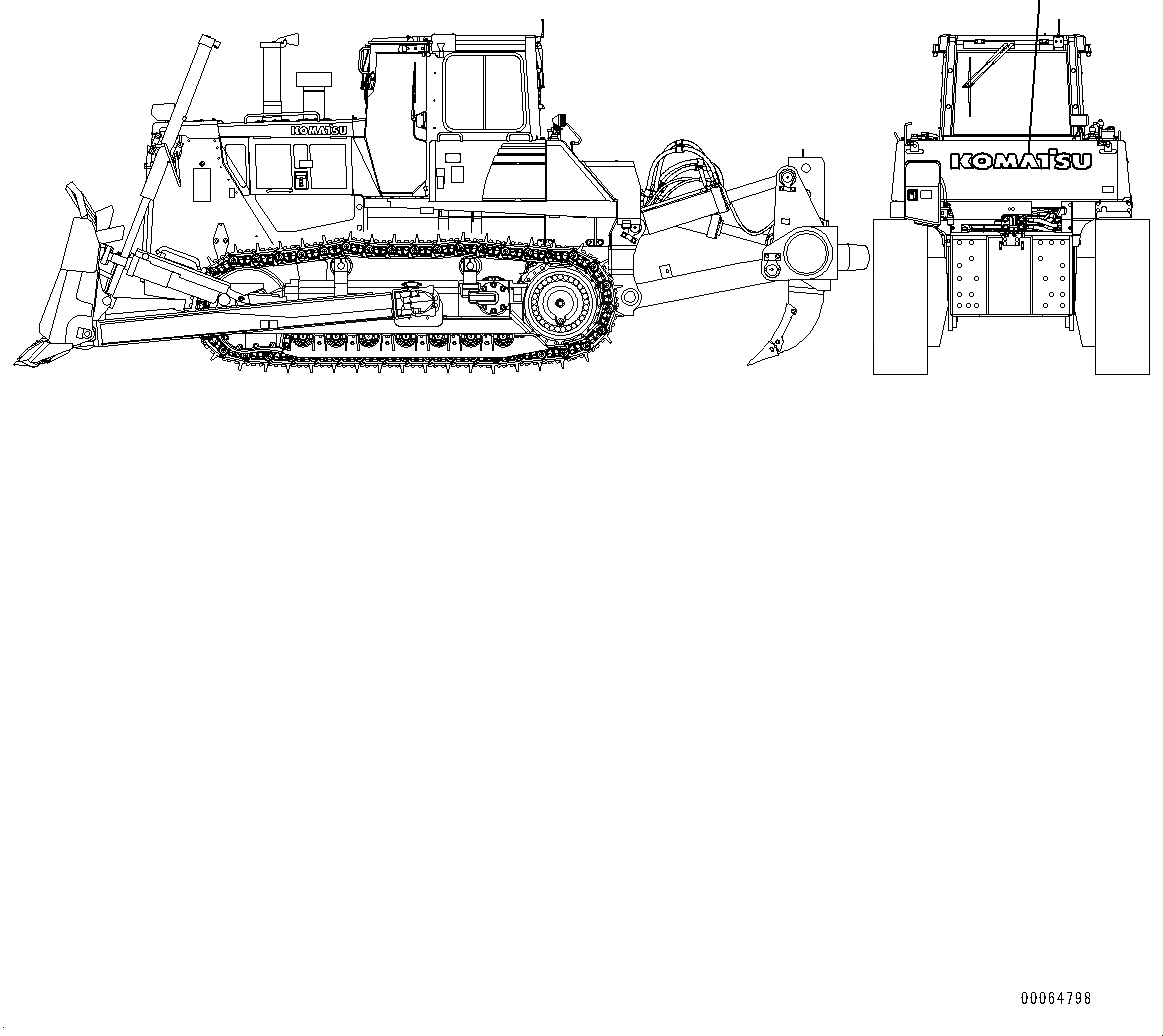 Схема запчастей Komatsu D155A-6R - ЛОГОТИП KOMATSU(№877-) KOMATSU ЛОГОТИП