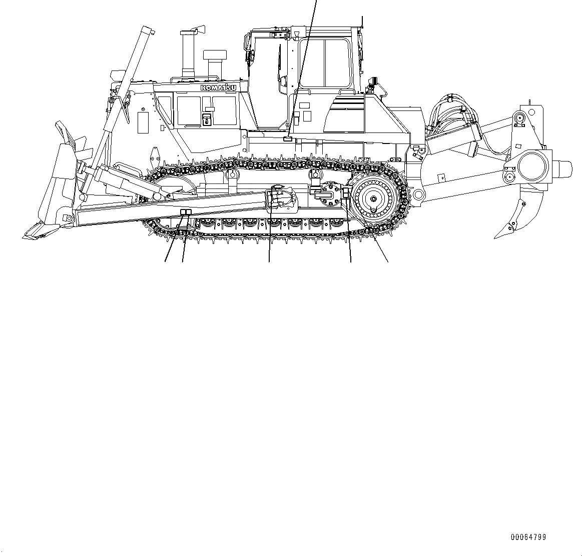 Схема запчастей Komatsu D155A-6R - BALANCING MARK (№877-) BALANCING MARK