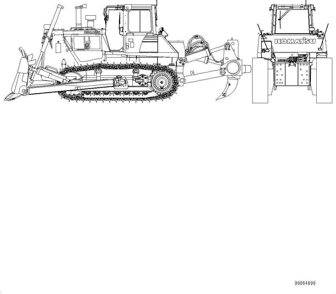 Схема запчастей Komatsu D155A-6R - REFLECTOR (№877-) REFLECTOR