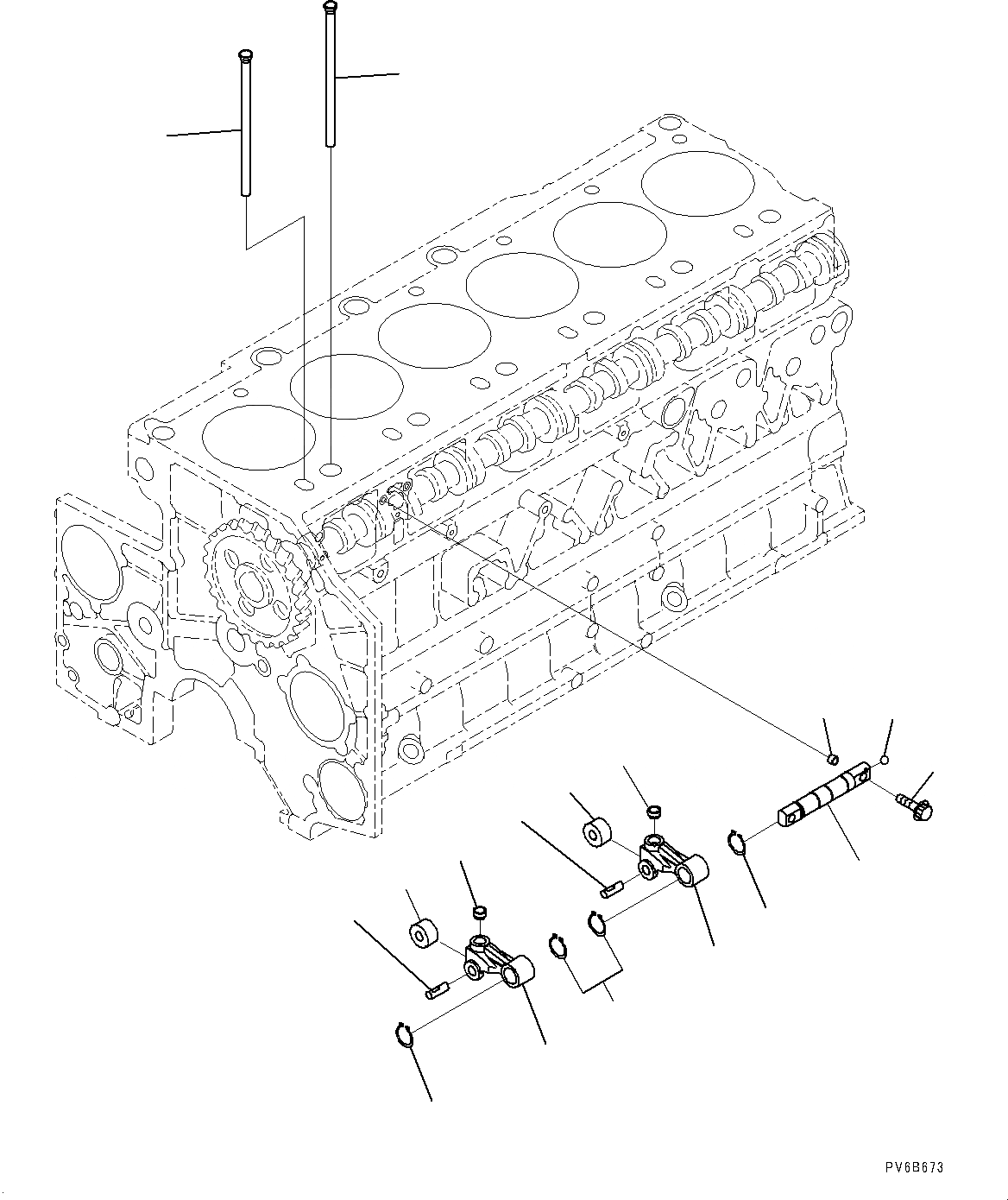 Схема запчастей Komatsu SAA6D140E-5AG - РАСПРЕДВАЛ КОМПОНЕНТЫ, ТОЛКАТЕЛЬ КЛАПАНА (№-) РАСПРЕДВАЛ КОМПОНЕНТЫ