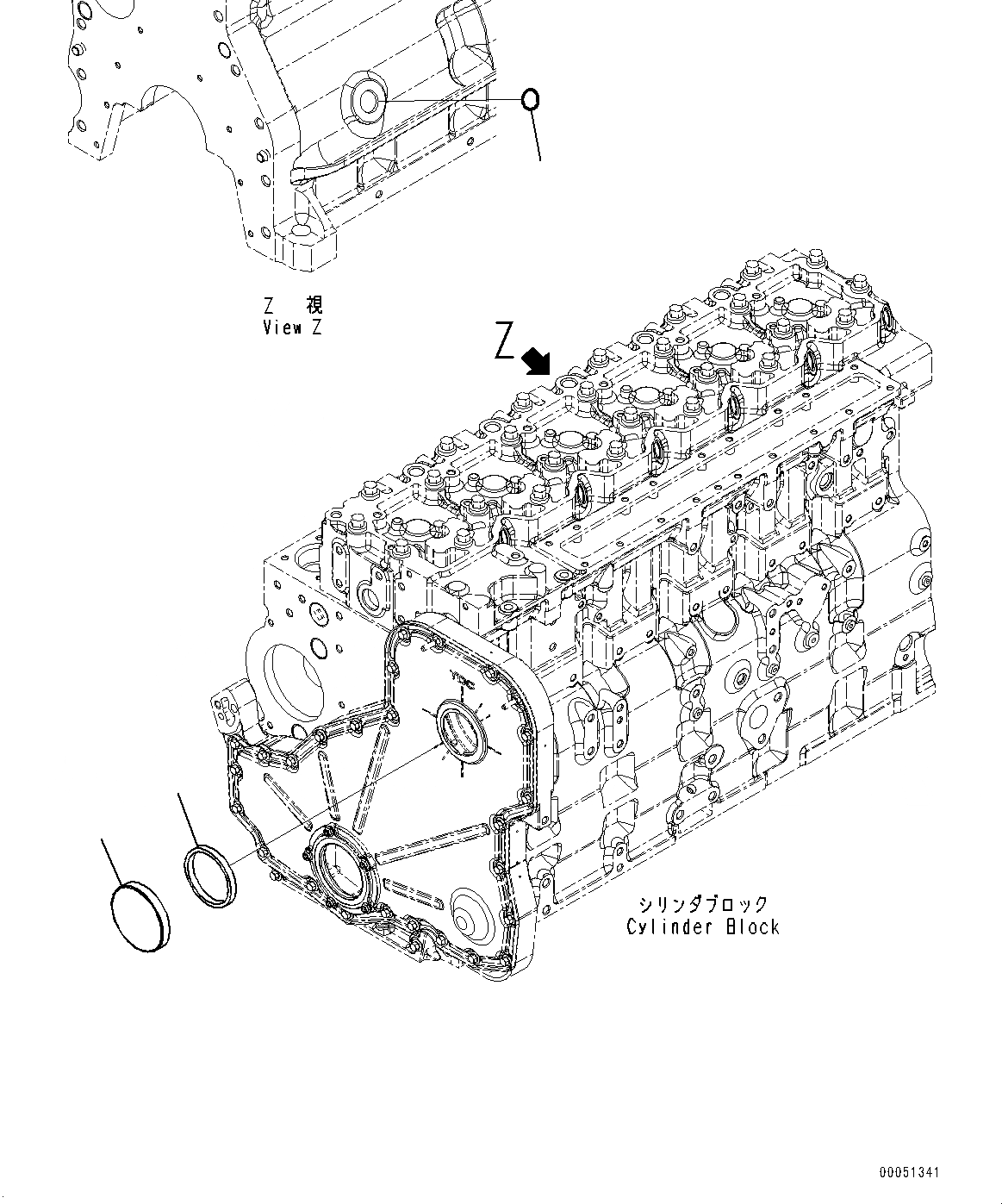 Схема запчастей Komatsu SAA6D114E-3C - БЛОК ЦИЛИНДРОВ КРЫШКА(№879-) БЛОК ЦИЛИНДРОВ COVER