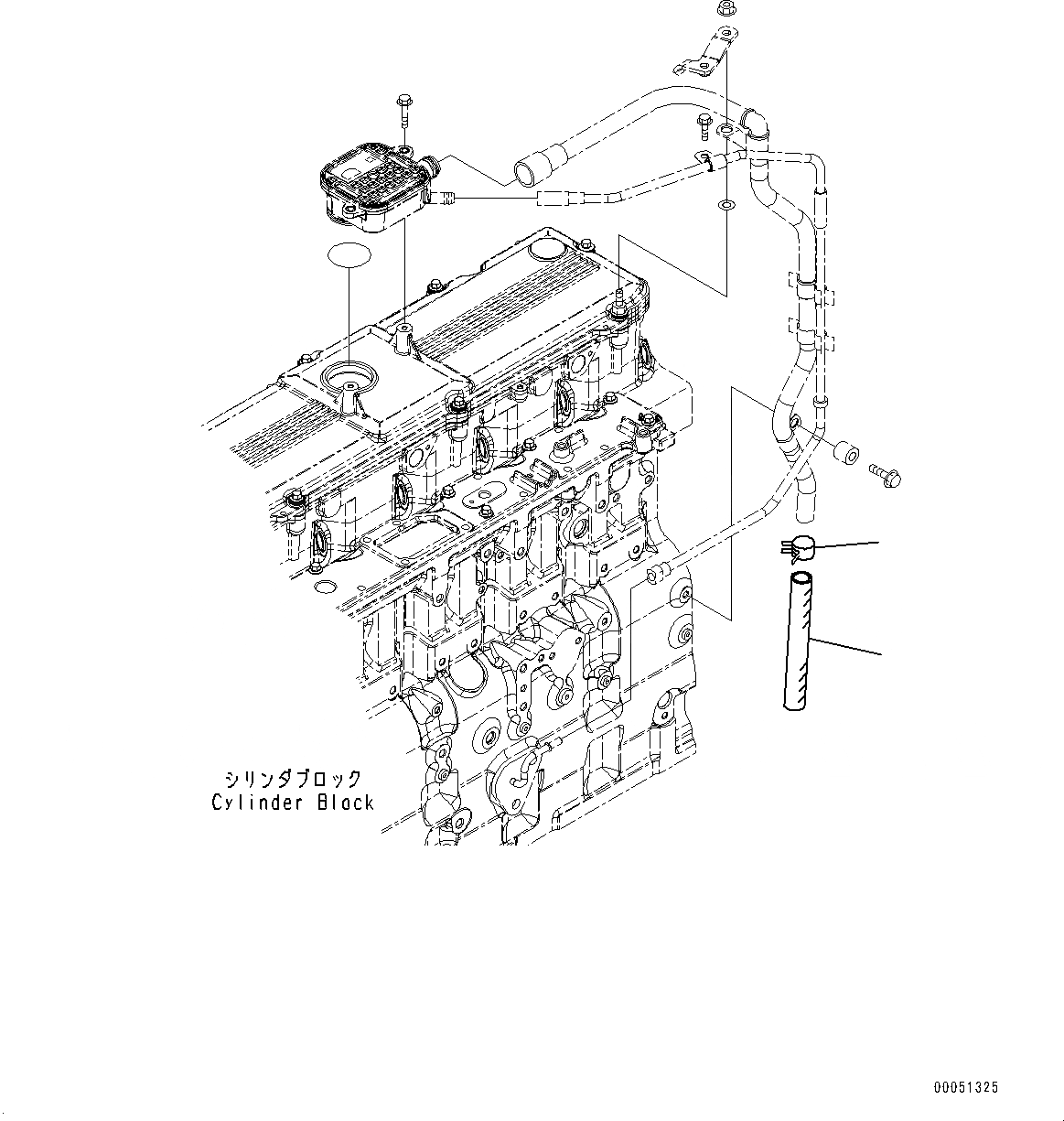 Схема запчастей Komatsu SAA6D114E-3C - ПАТРУБКИ САПУНА (№879-) ПАТРУБКИ САПУНА