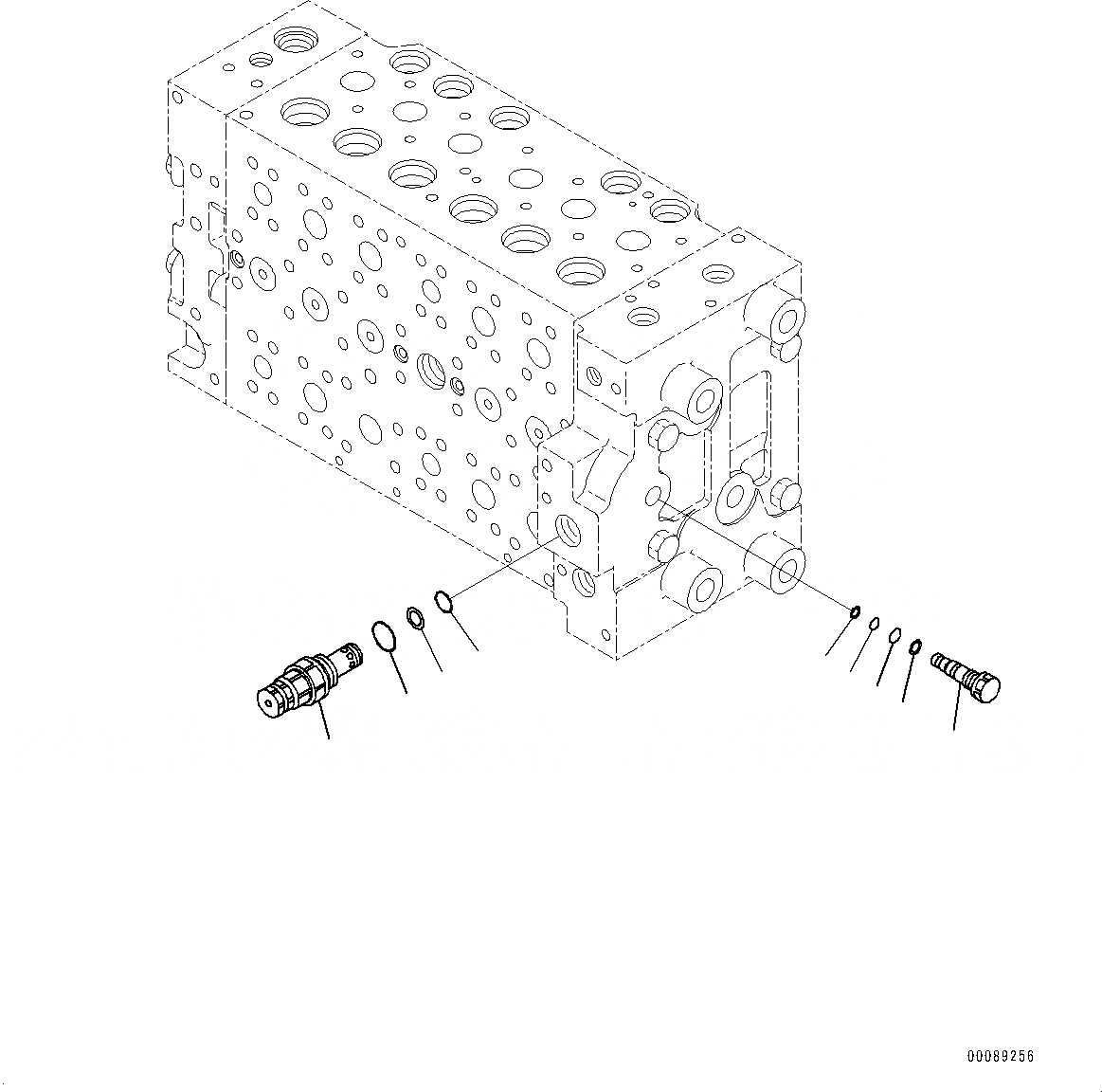 Схема запчастей Komatsu PC270-8 - УПРАВЛЯЮЩ. КЛАПАН, 6-СЕКЦИОНН. (/8) (№7-) УПРАВЛЯЮЩ. КЛАПАН, БЕЗ -СЕРВИСНЫЙ КЛАПАН