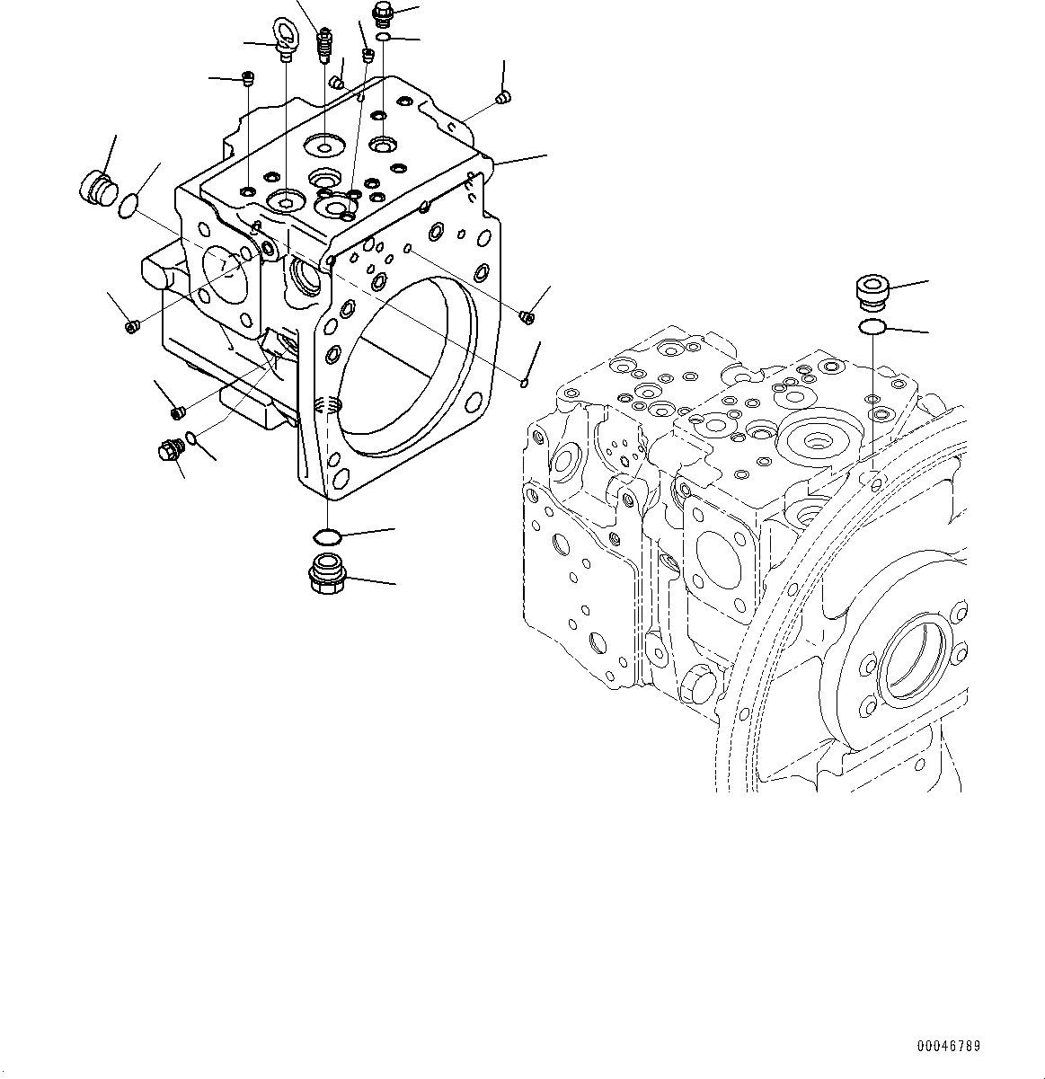 Схема запчастей Komatsu PC270-8 - ПОРШЕНЬ НАСОС, ВНУТР. ЧАСТИ, НАСОС (/) (№7-89) ПОРШЕНЬ НАСОС