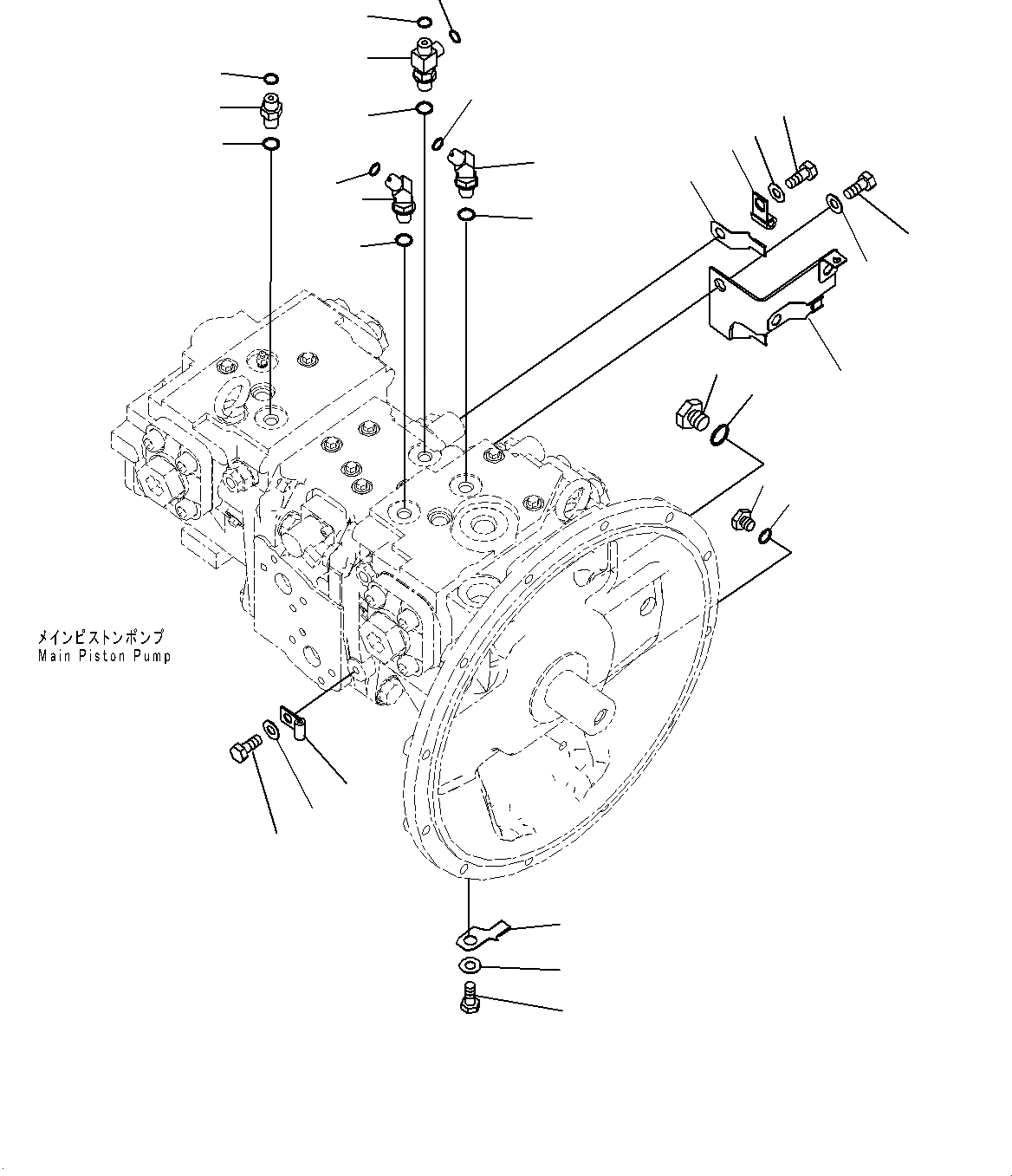 Схема запчастей Komatsu PC270-8 - ПОРШЕНЬ НАСОС (№7-) ПОРШЕНЬ НАСОС, -АКТУАТОР