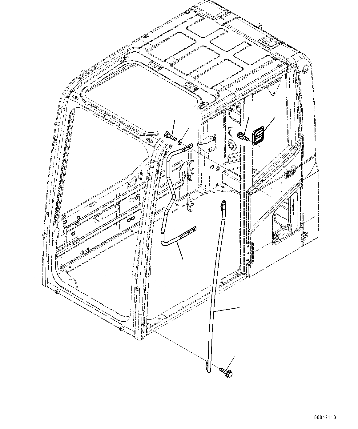 Схема запчастей Komatsu PC270-8 - КАБИНА, PRESSURE КЛАПАН И РУЧКА (№7-) КАБИНА, -ДОПОЛН. АКТУАТОР ТРУБЫ, АККУМУЛЯТОР, С КОНДИЦИОНЕРОМ, AM-FM РАДИО ДЛЯ АЗИИ