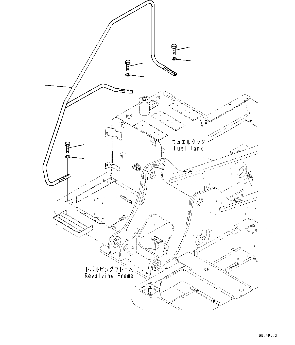 Схема запчастей Komatsu PC270-8 - ПОРУЧНИ(№7-) HANDRAIL