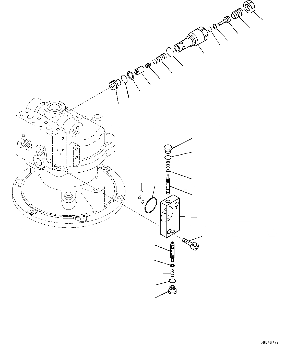 Схема запчастей Komatsu PC270-8 - МЕХАНИЗМ ПОВОРОТА И МОТОР, МОТОР ПОВОРОТА (/) (№7-) МЕХАНИЗМ ПОВОРОТА И МОТОР