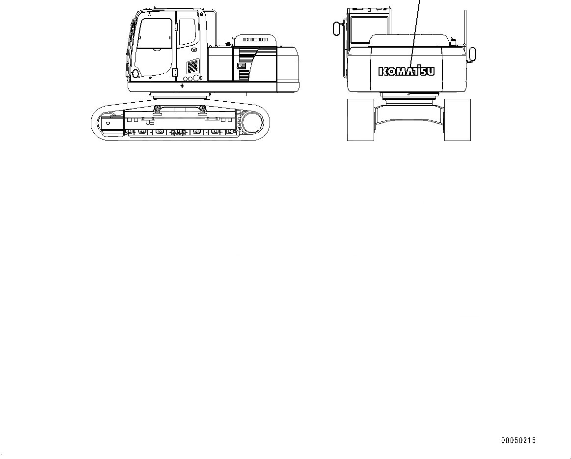 Схема запчастей Komatsu PC270LC-8 - ЛОГОТИП KOMATSU(№7-) KOMATSU ЛОГОТИП, БЕЗ СТРЕЛА