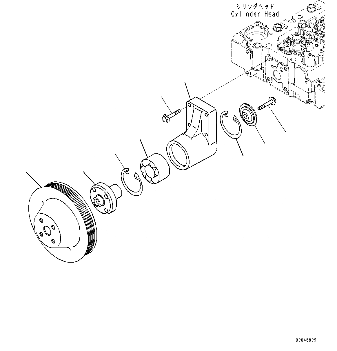 Схема запчастей Komatsu SAA6D107E-1E - ВЕНТИЛЯТОР ОХЛАЖДЕНИЯ ПРИВОДН. ШКИВ (№79-) ВЕНТИЛЯТОР ОХЛАЖДЕНИЯ ПРИВОДН. ШКИВ